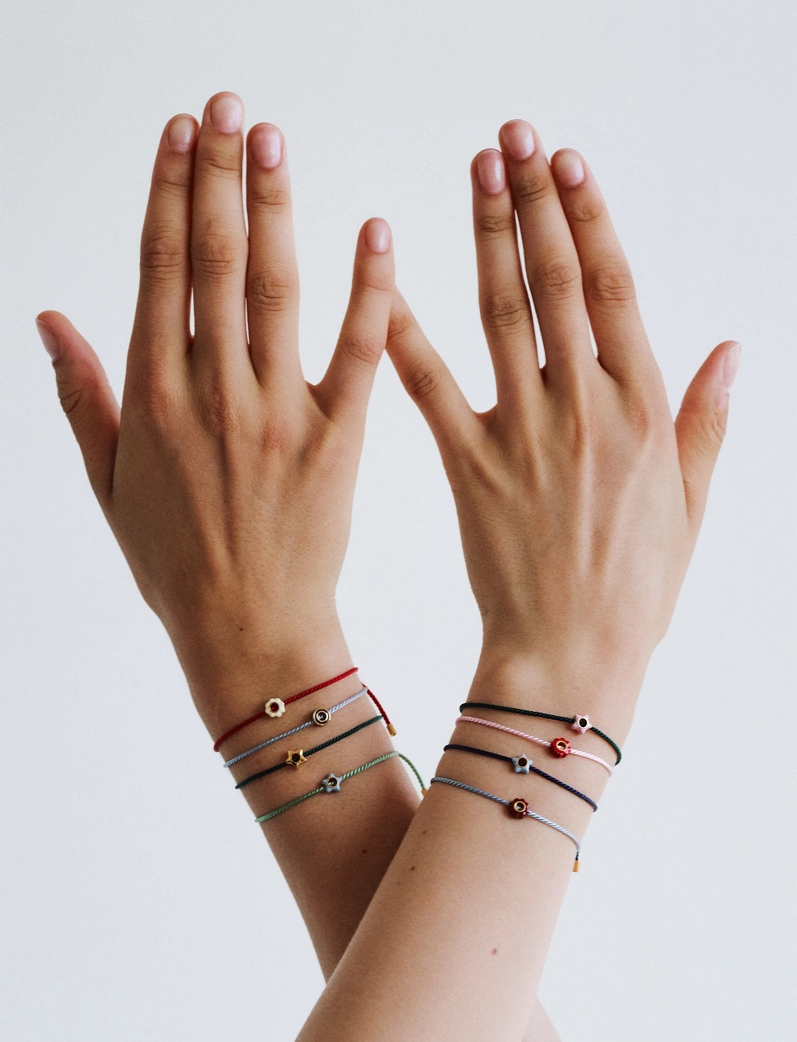 Enamel Copenhagen - Bracelet, Enamel Tokens - armbänder - petrol green/light pink - 0
