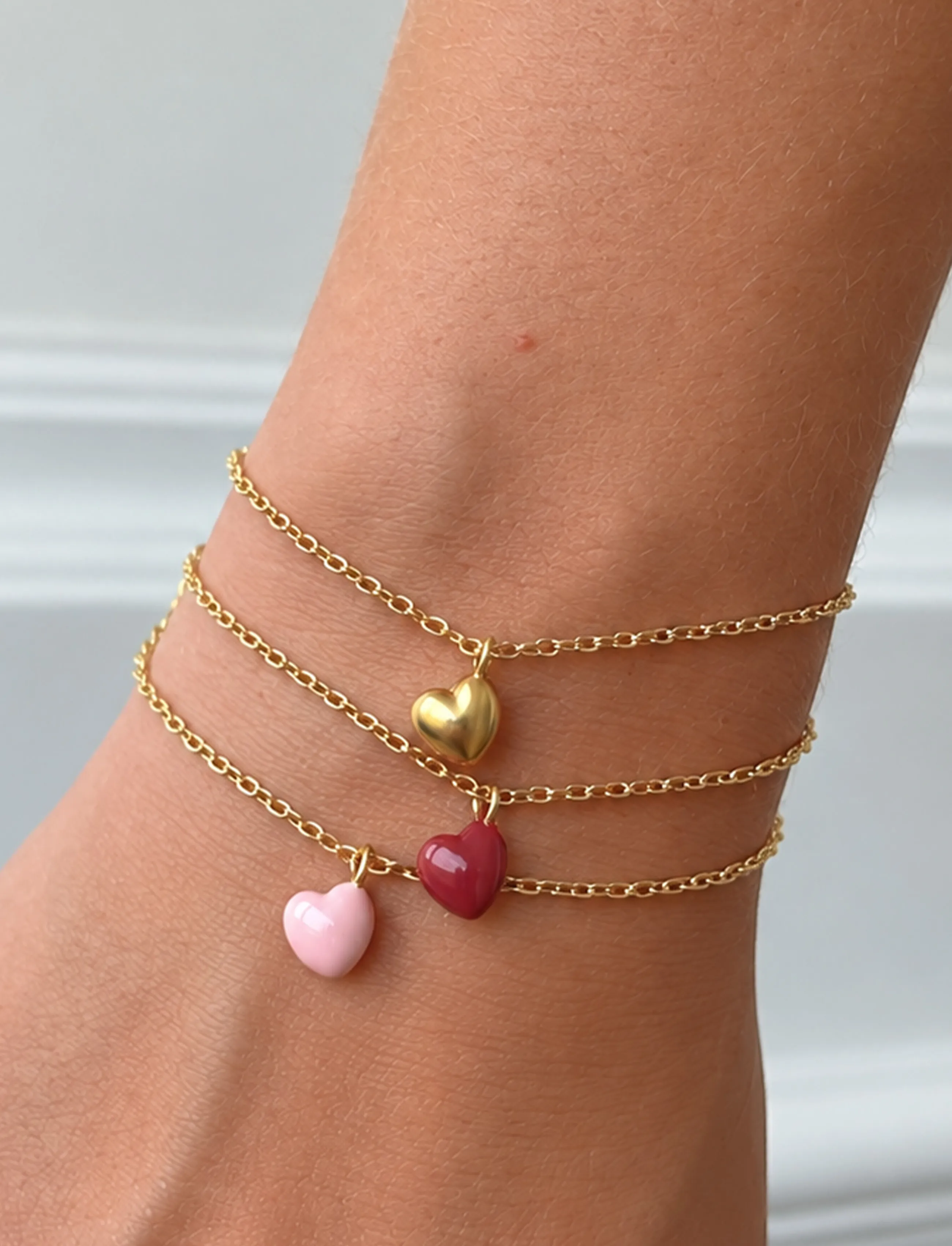 Enamel Copenhagen Bracelet, Grand Amore - Enamel Copenhagen - BORDEAUX / gold
