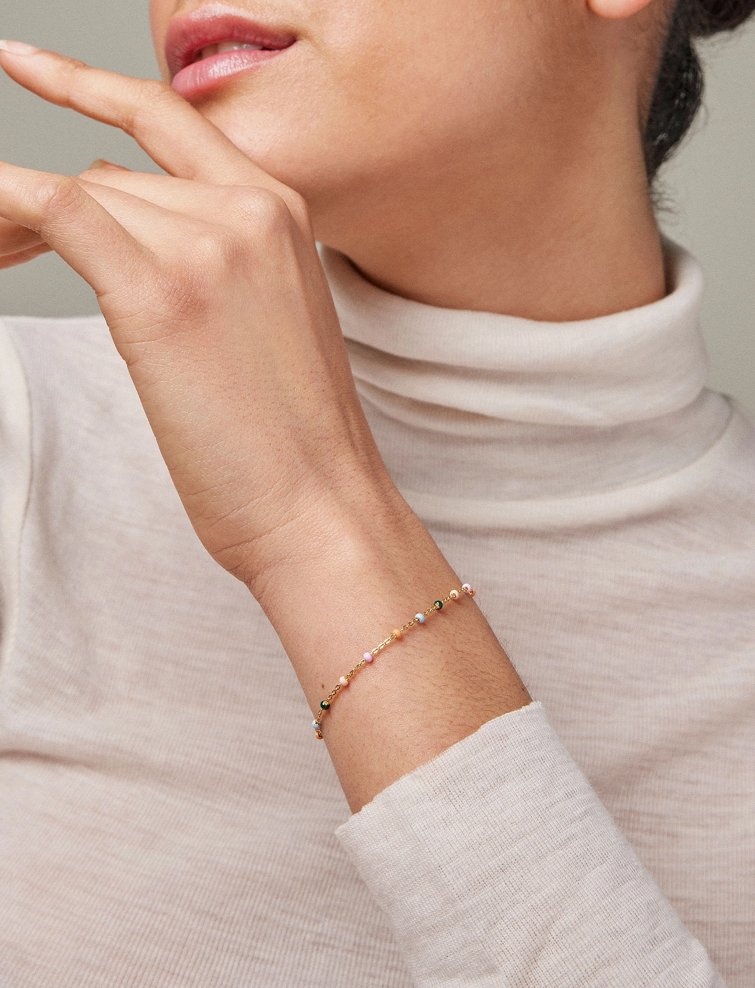 Enamel Copenhagen Lola Bracelet, One Size 15 - 19 cm, Bracelets, Gold Chain Frauen