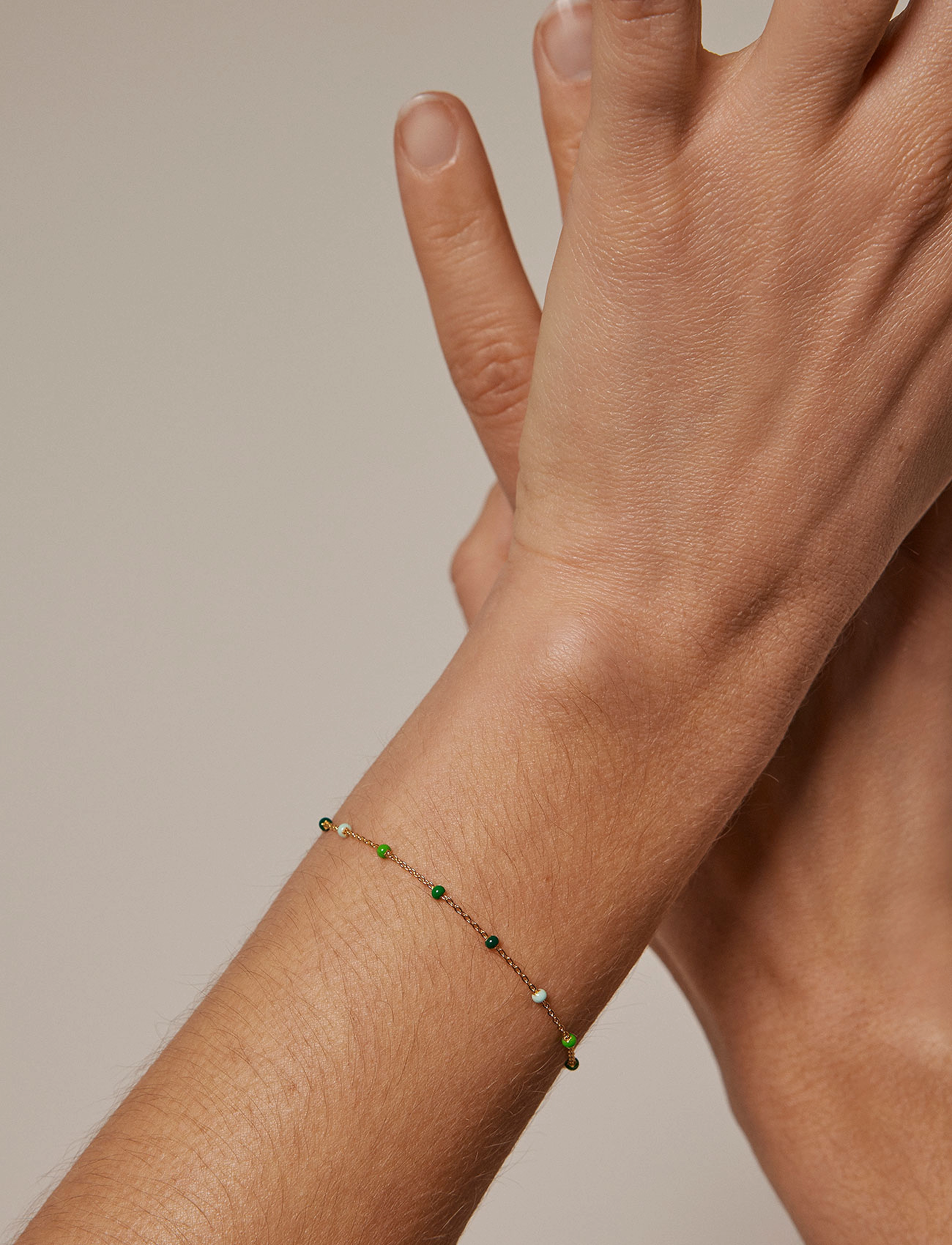 Enamel Copenhagen Lola Bracelet, One Size 15 - 19 cm, Bracelets, Grün Chain Frauen