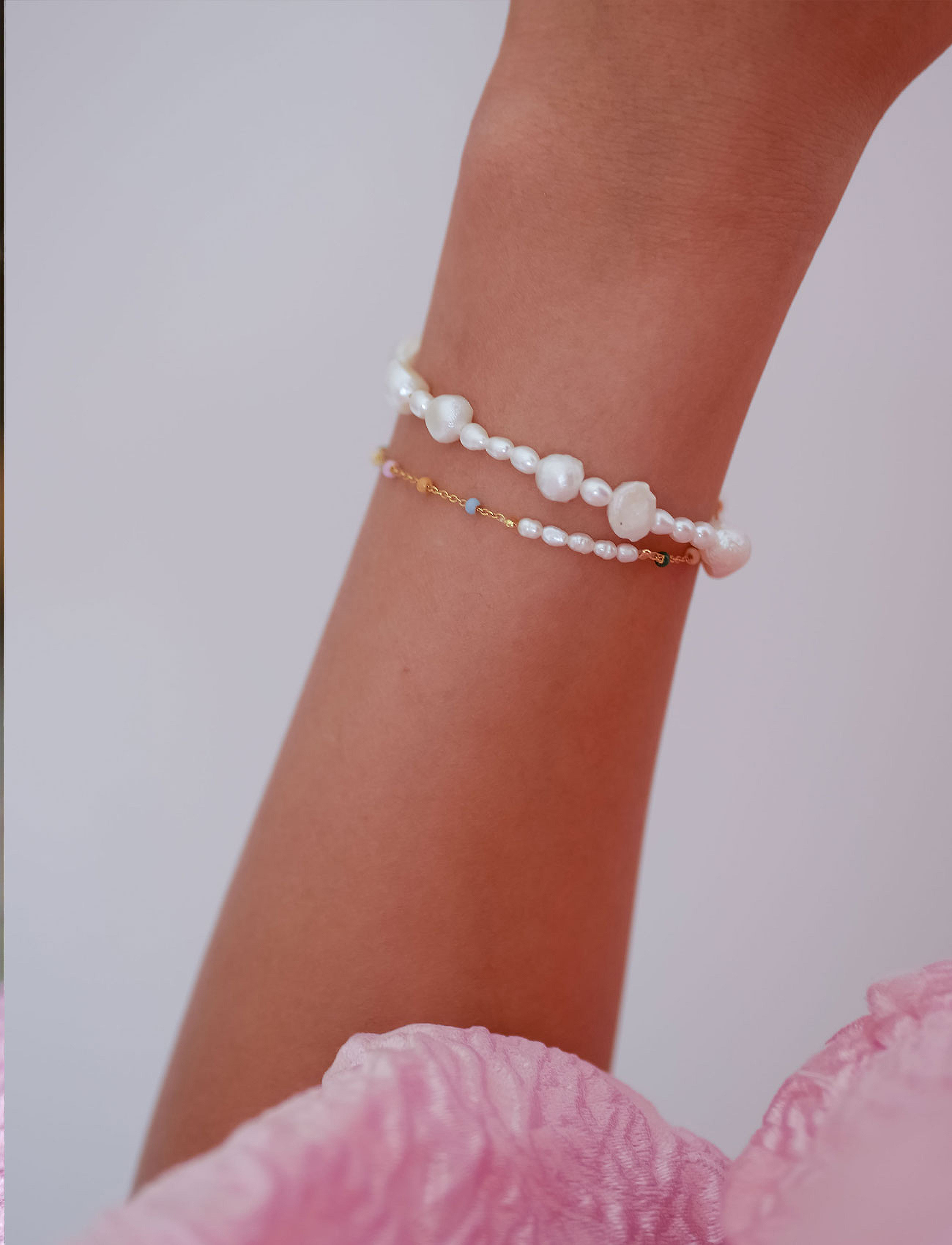 Enamel Copenhagen - Bracelet Pearlie - perlearmbånd - 925s/gp - 2