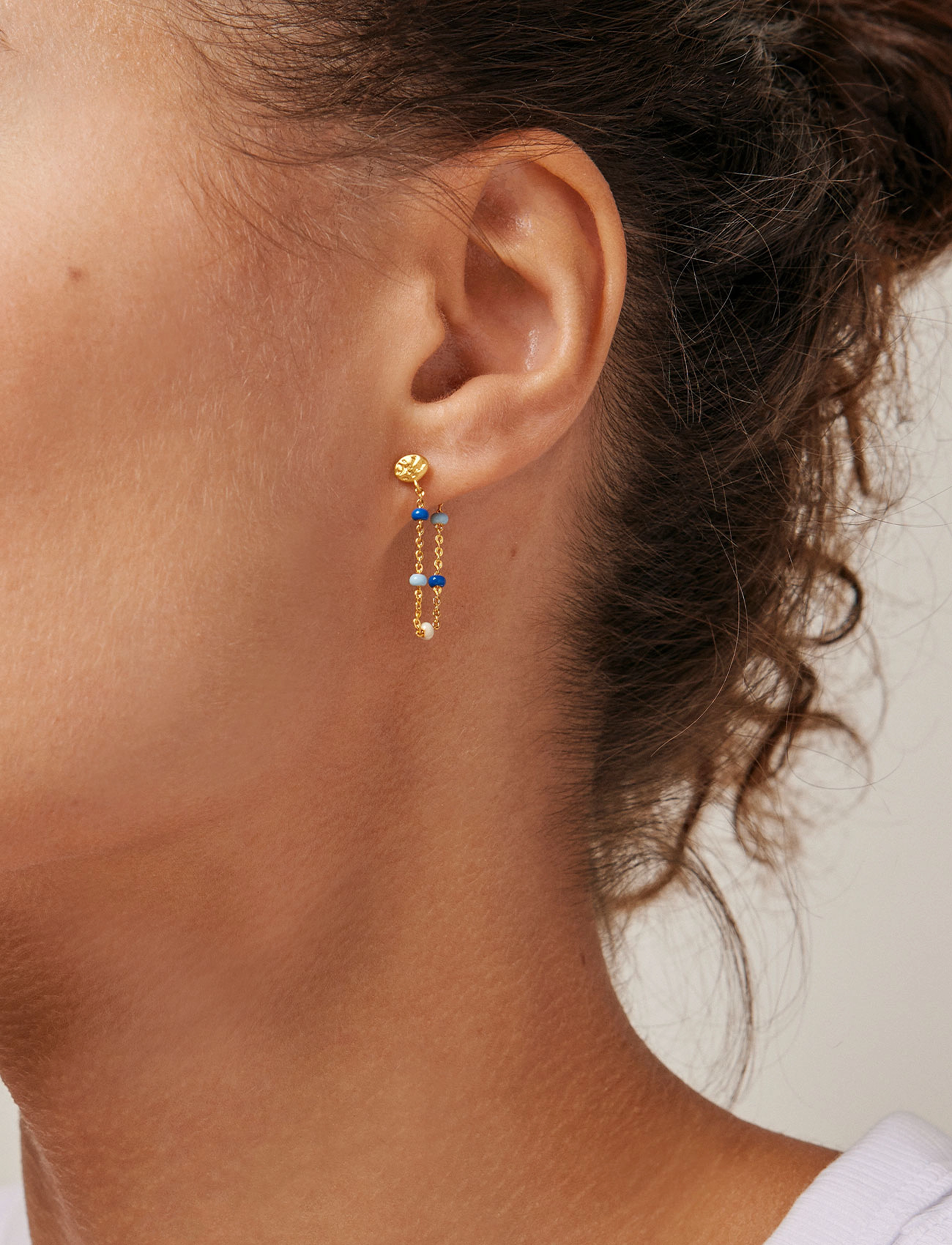 Enamel Copenhagen Earring, Lola - Schmuck - MARINE / blue