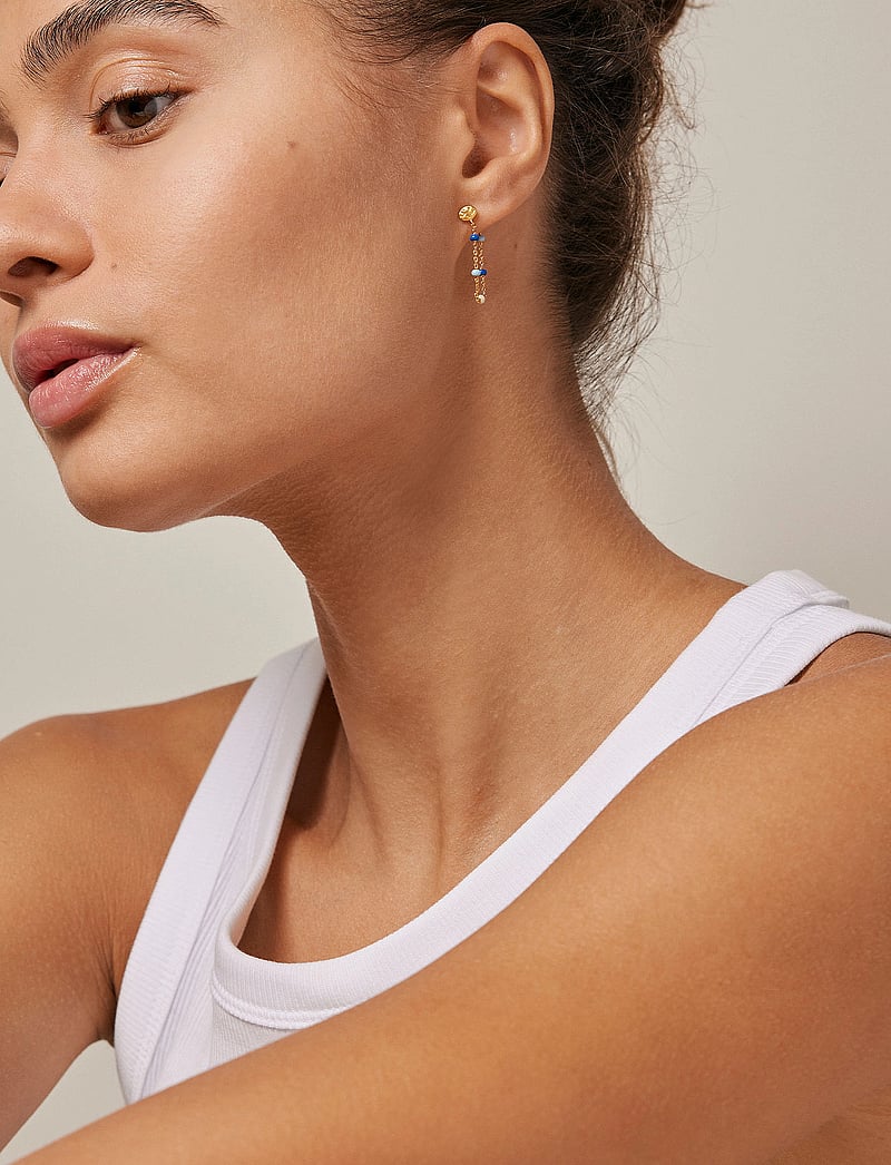 Enamel Copenhagen - Earring, Lola - Øreringe med vedhæng - marine - 2