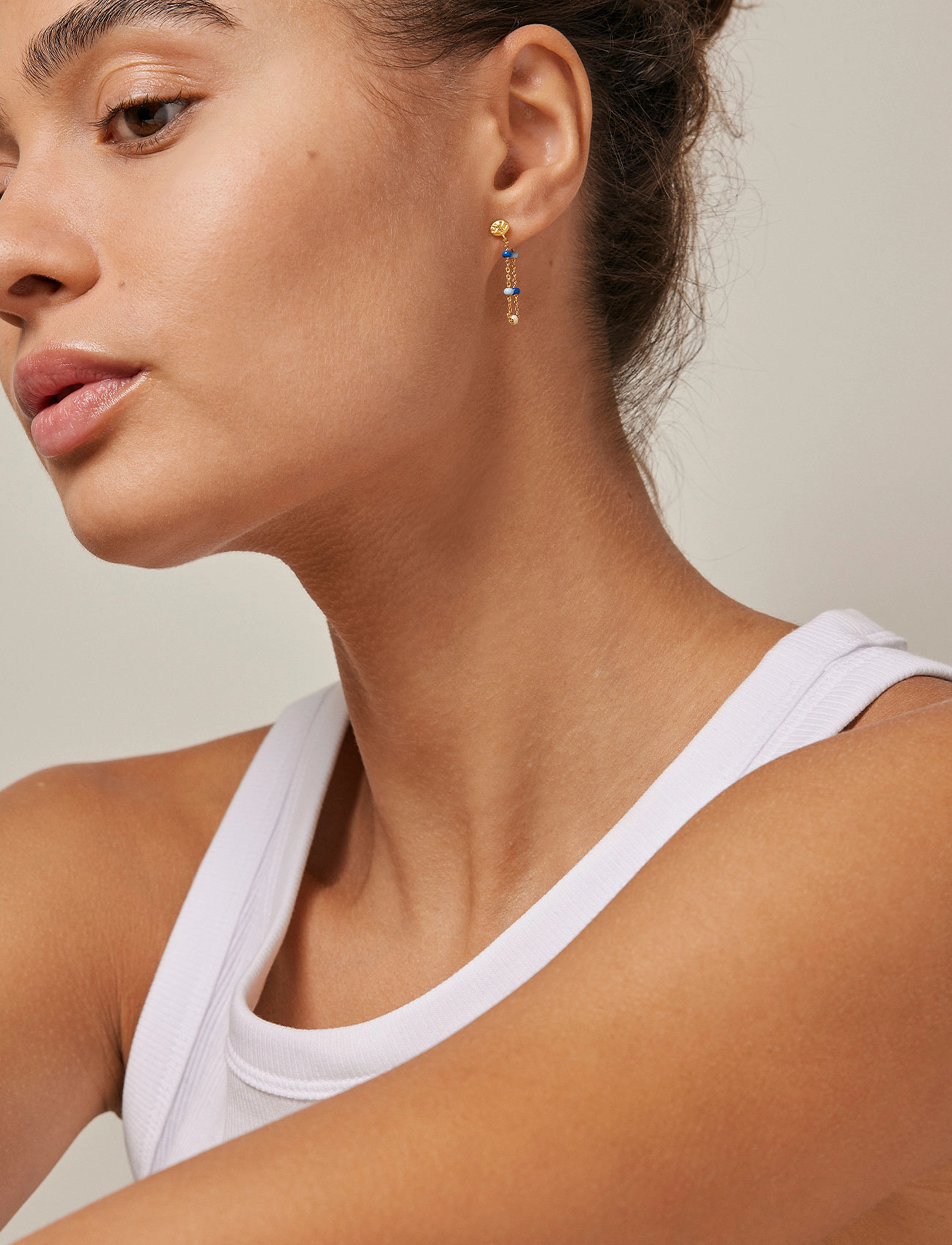 Enamel Copenhagen - Earring, Lola - hängande örhängen - marine - 2