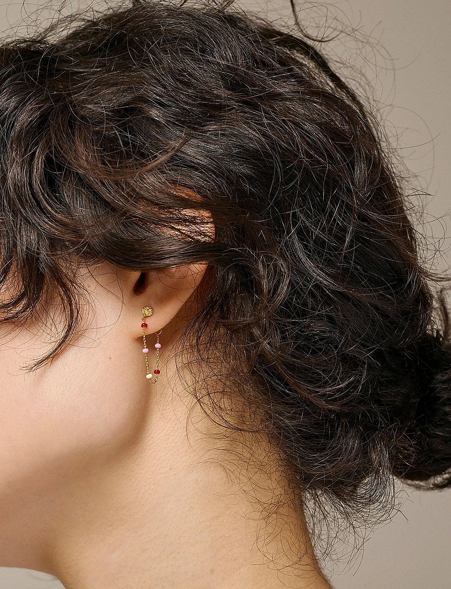 Enamel Copenhagen - Earring, Lola - Øreringe med vedhæng - rosie - 0