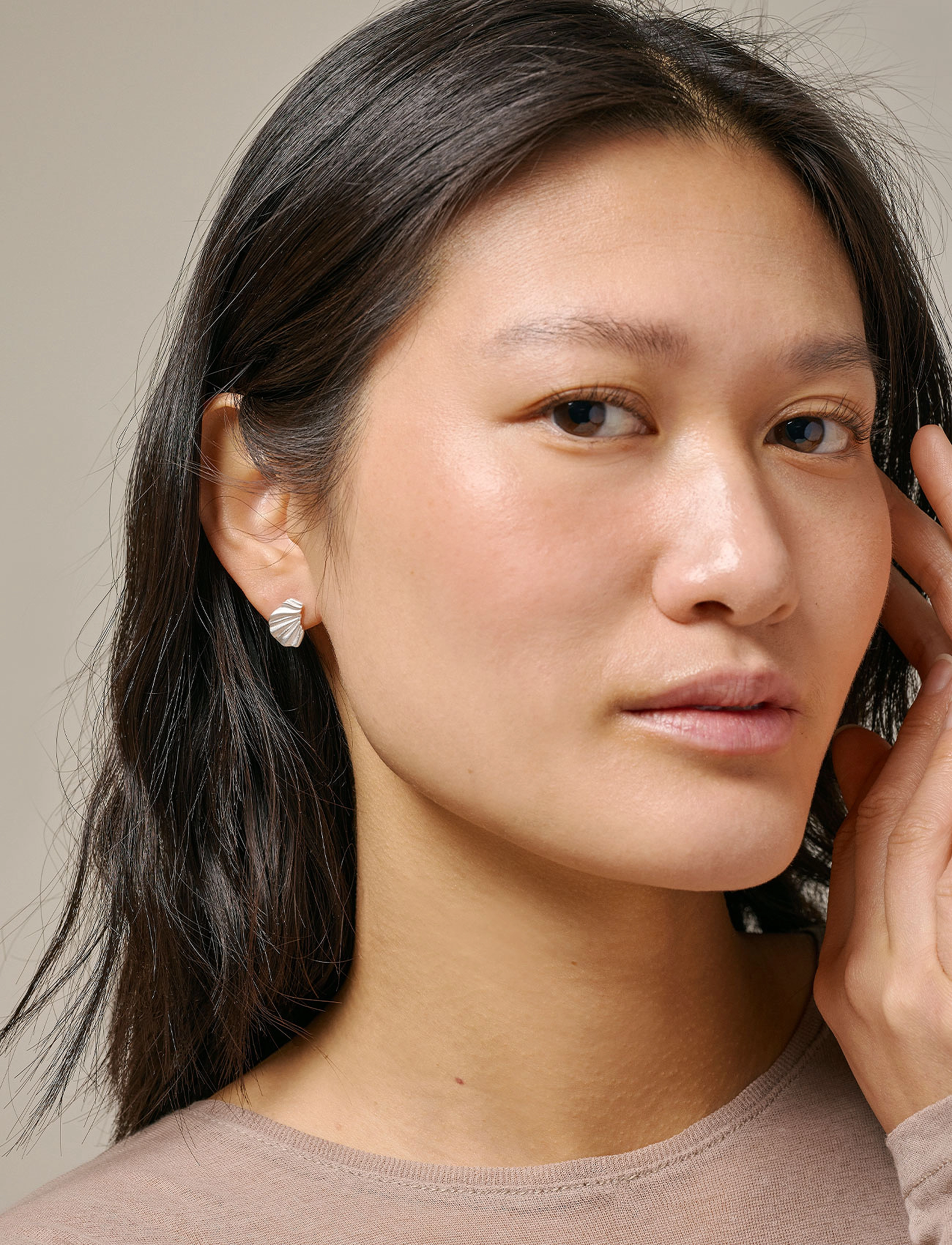 Enamel Copenhagen Mini Wave Earring - Schmuck - SILVER / silver
