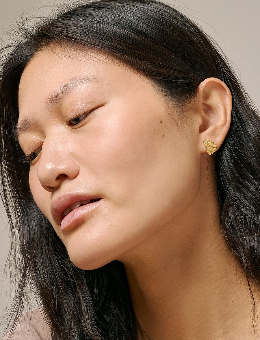 Enamel Copenhagen - Earring, Mini Wave - gold plated - 0