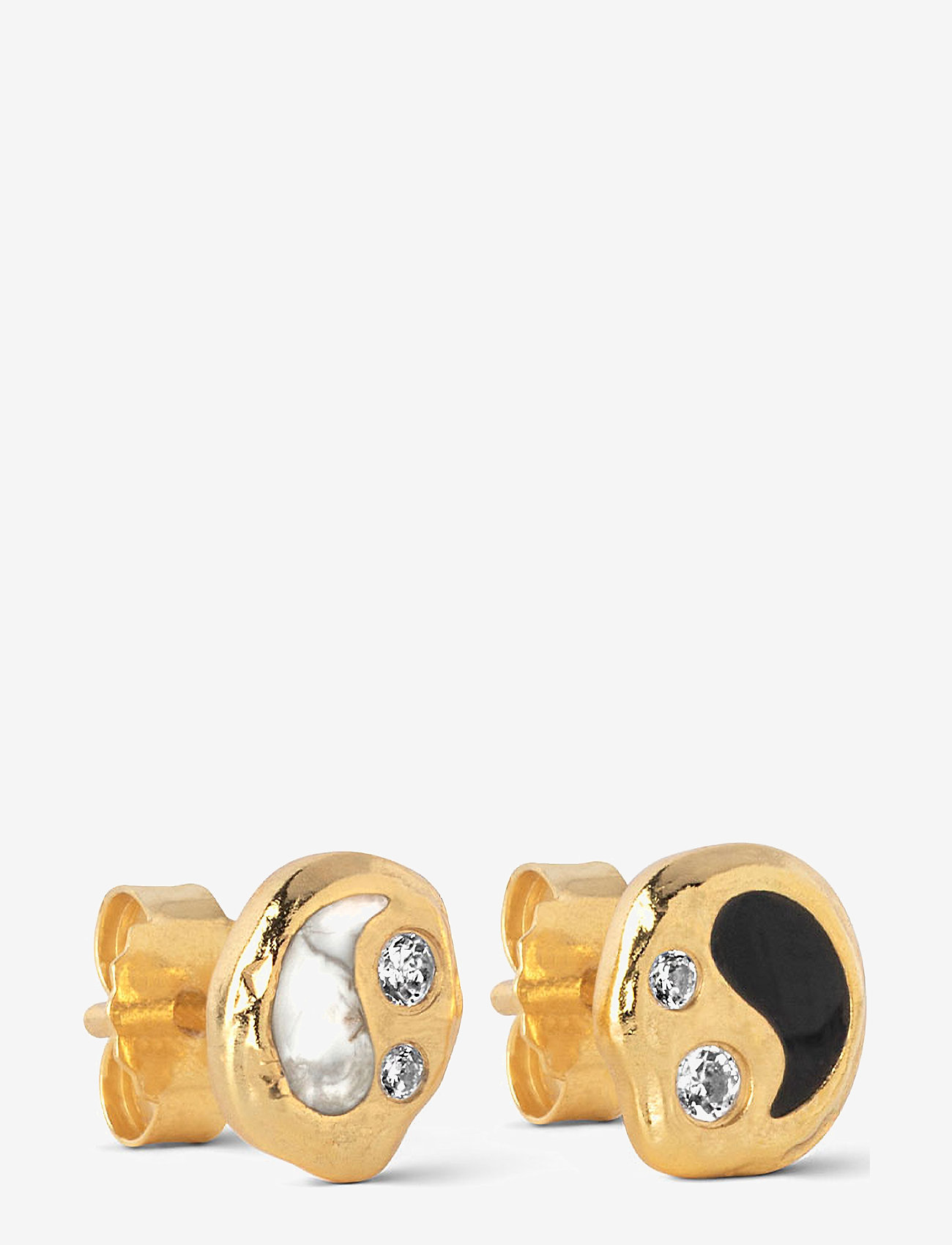 Enamel Copenhagen - Sparkling Yin Yang Studs - gold - 0