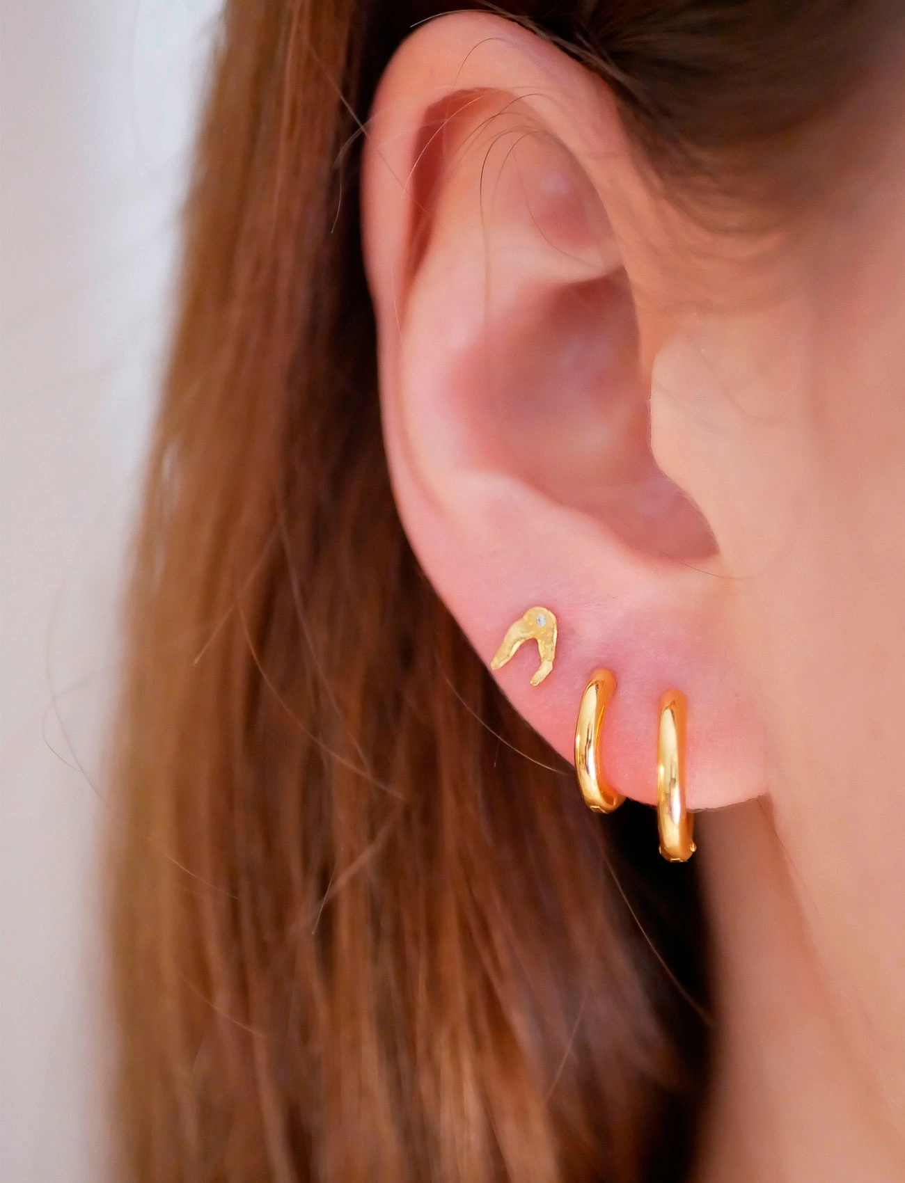 Enamel Copenhagen - Studs, Wishbone - clear cz - 1