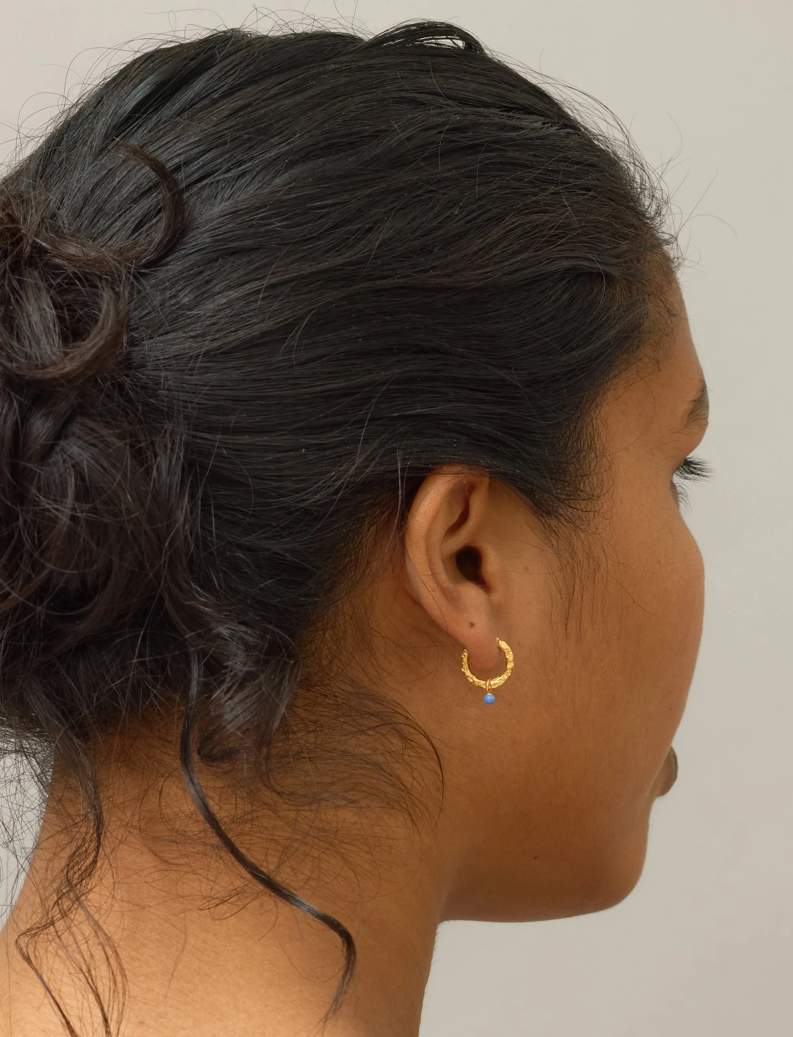 Enamel Copenhagen Hoops, Belle - Enamel Copenhagen - CORNFLOWER / gold