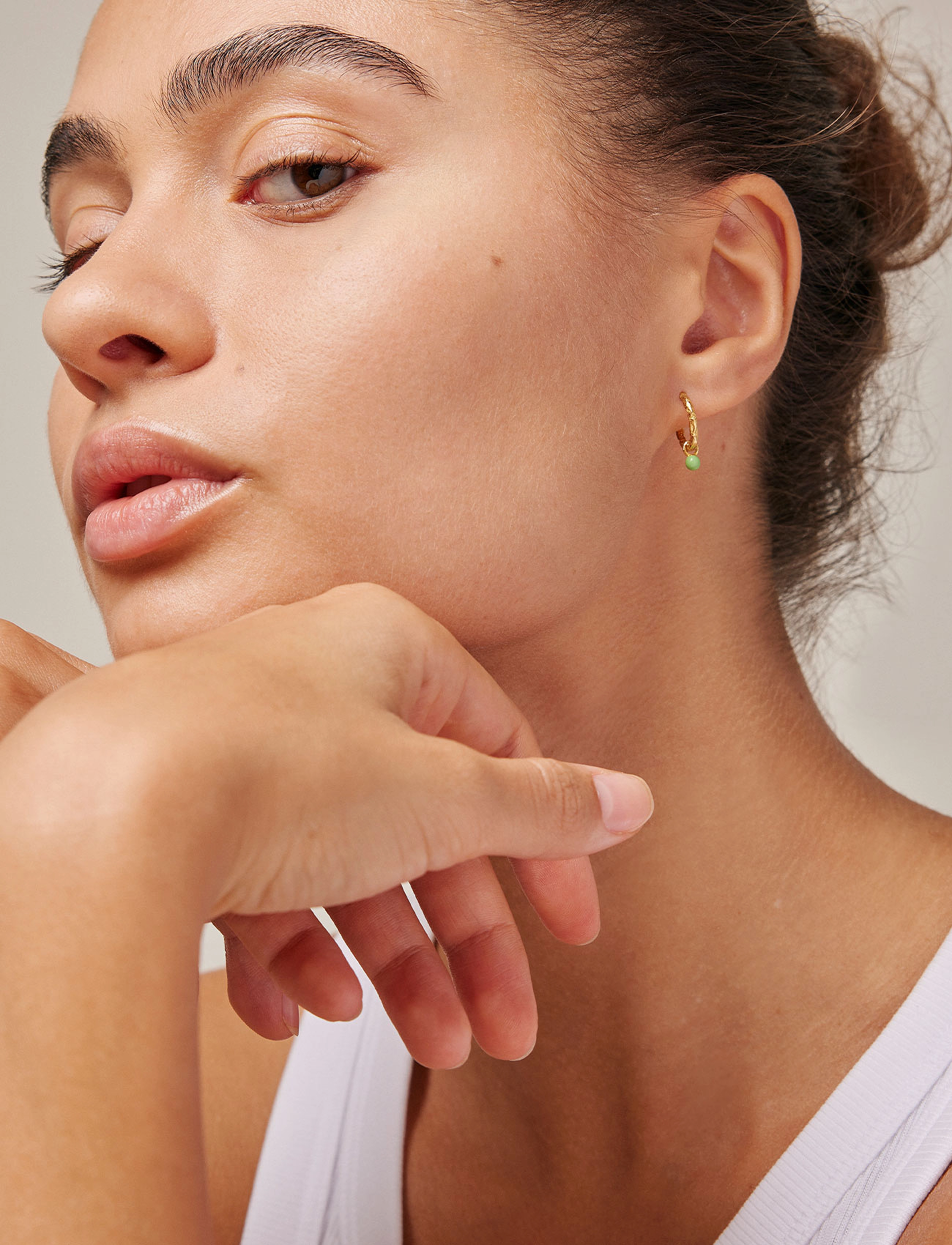 Enamel Copenhagen Hoops, Belle, One Size, Earrings, Grün - Frauen