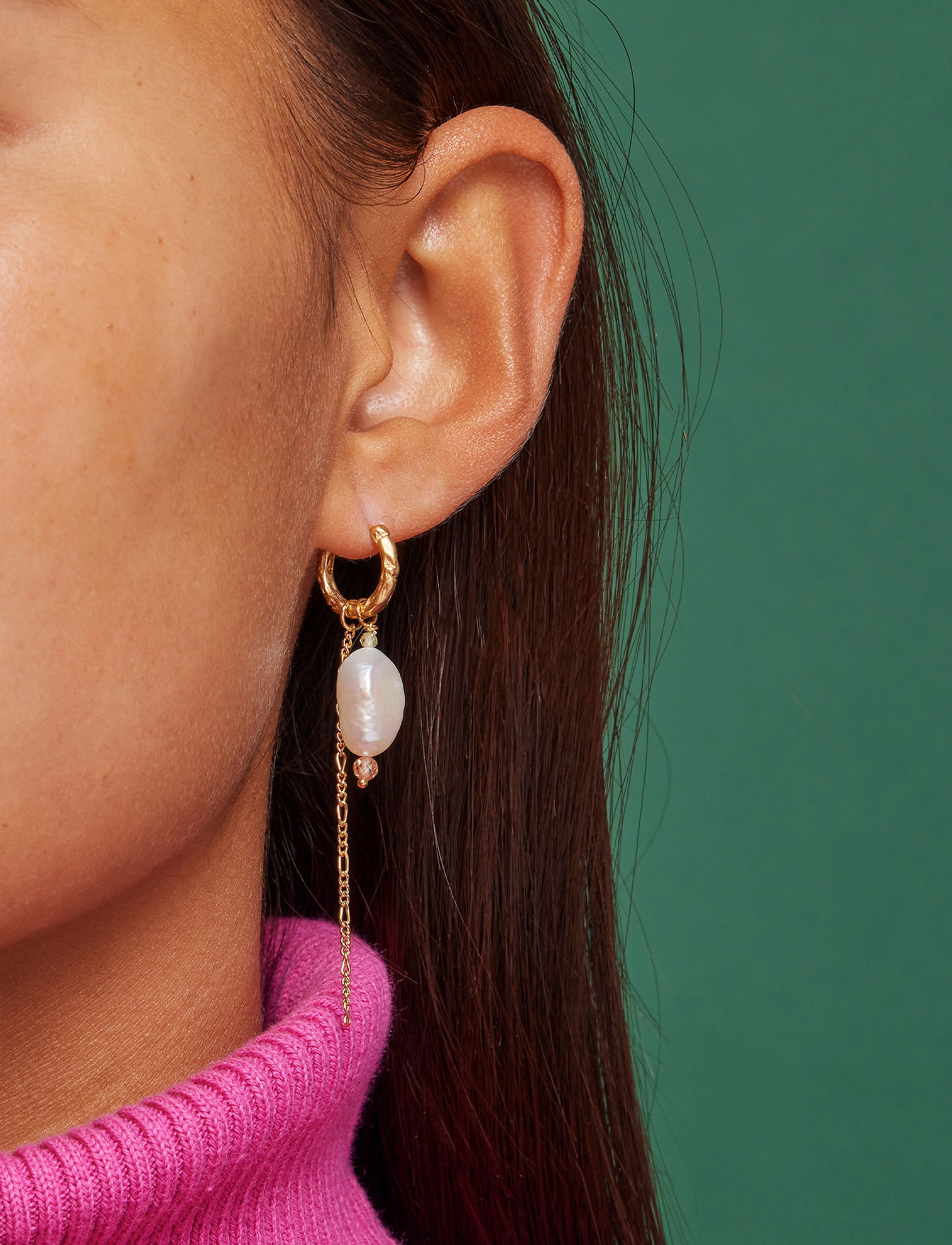 Enamel Copenhagen Adeline Earring, One Size, Earrings, Gold - Pendants Frauen