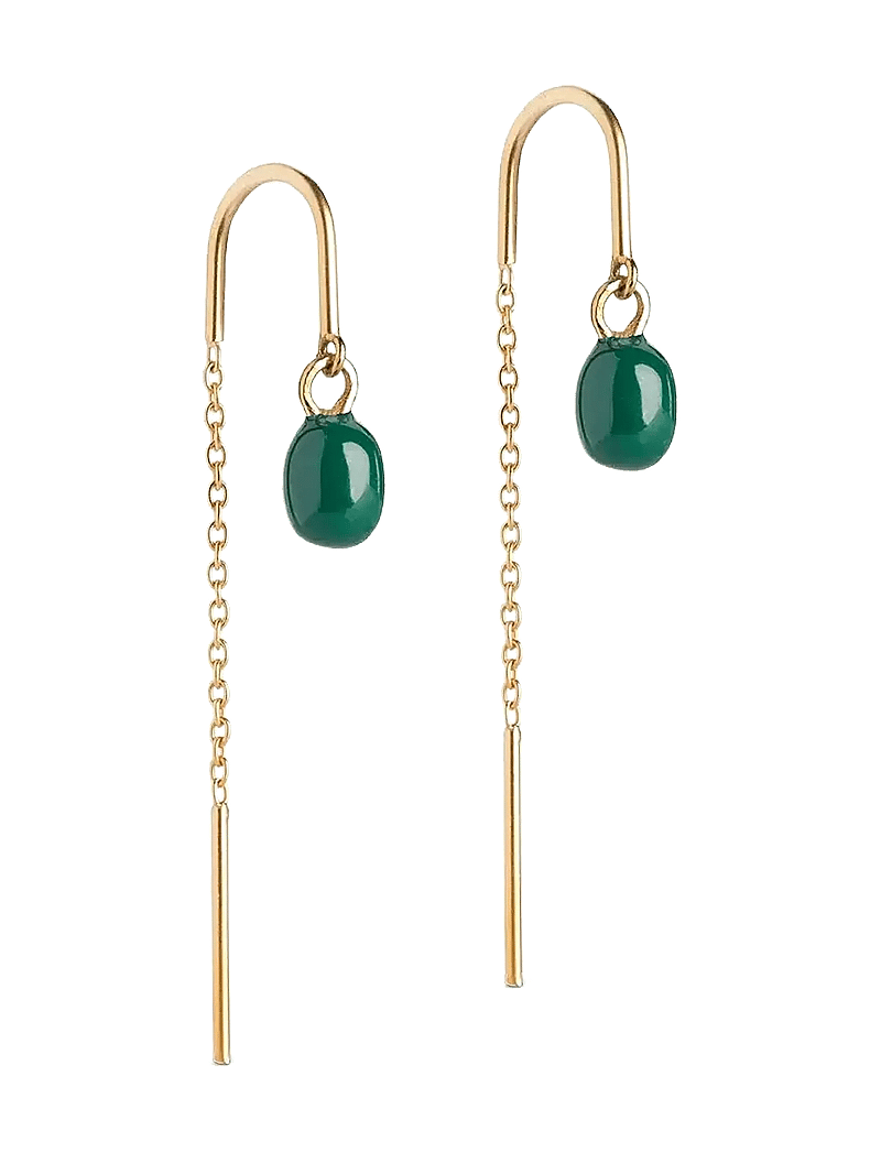 Enamel Copenhagen - Earrings, Eleanor - rippuvad kõrvarõngad - 42 petrol green - 1