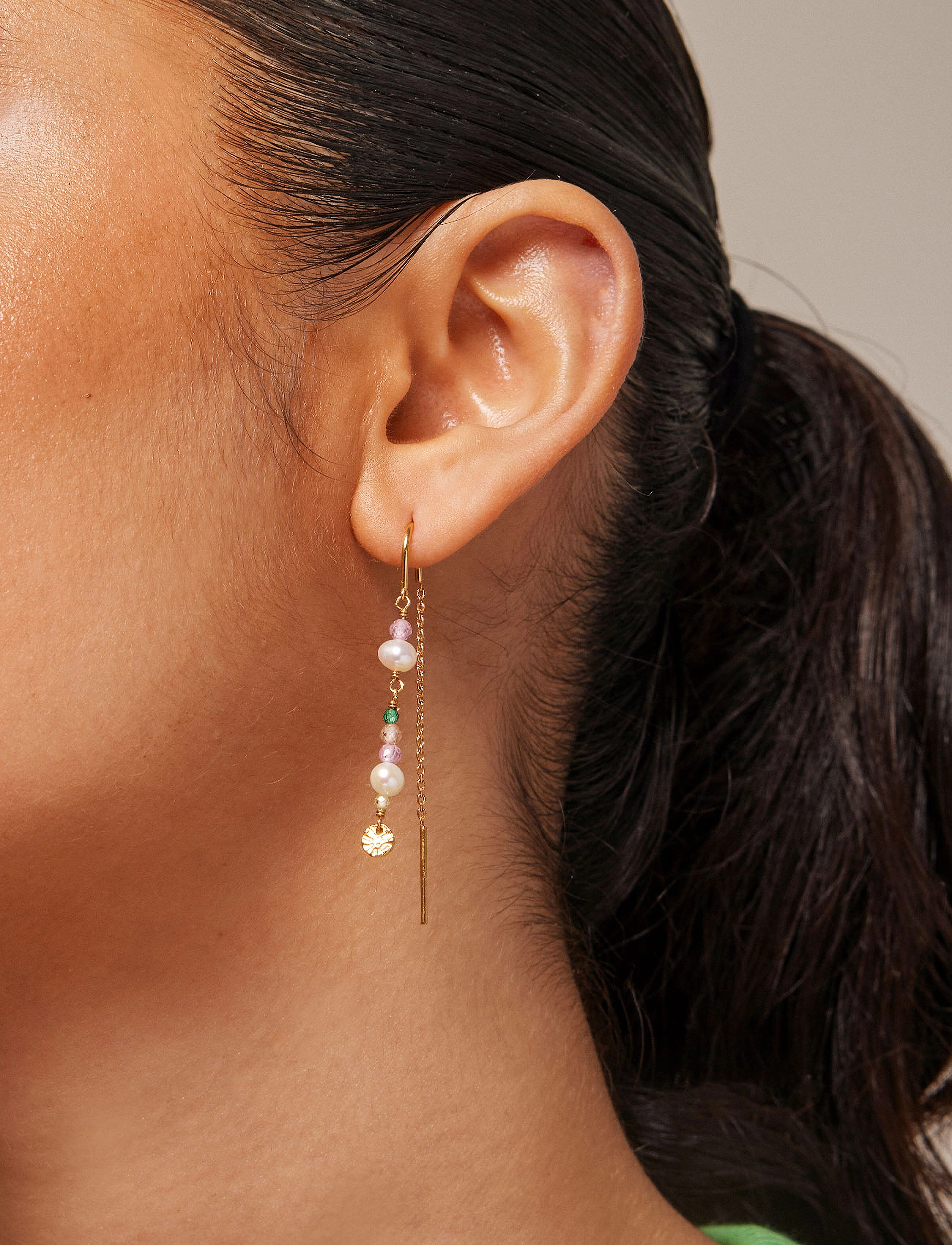 Enamel Copenhagen Earring, Sofia, One Size, Earrings, Gold - Pendants Frauen