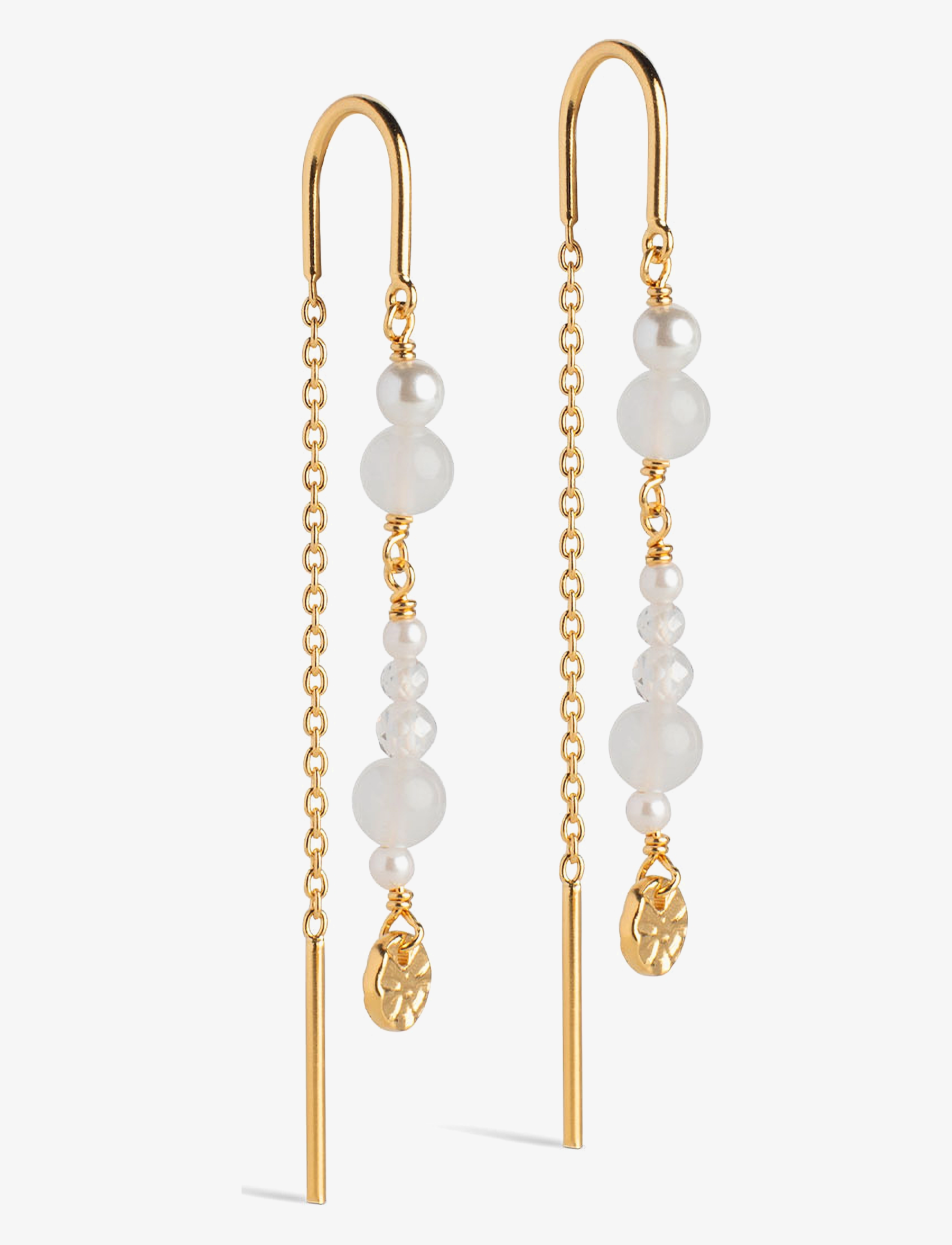 Enamel Copenhagen - Earring, Sofia - perleøredobber - white and pearls - 1