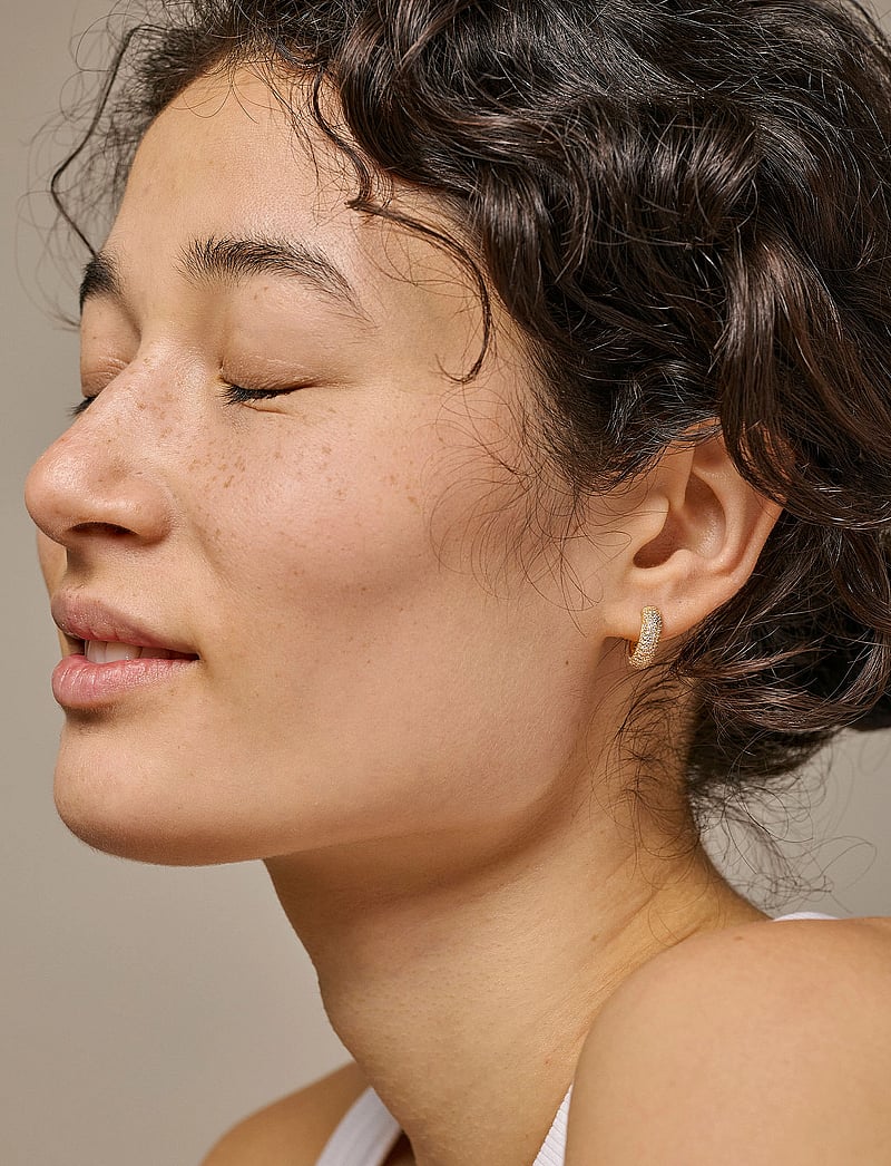 Enamel Copenhagen - Luna Mini Sparkling Hoops - creoler & hoops - clear cz - 0