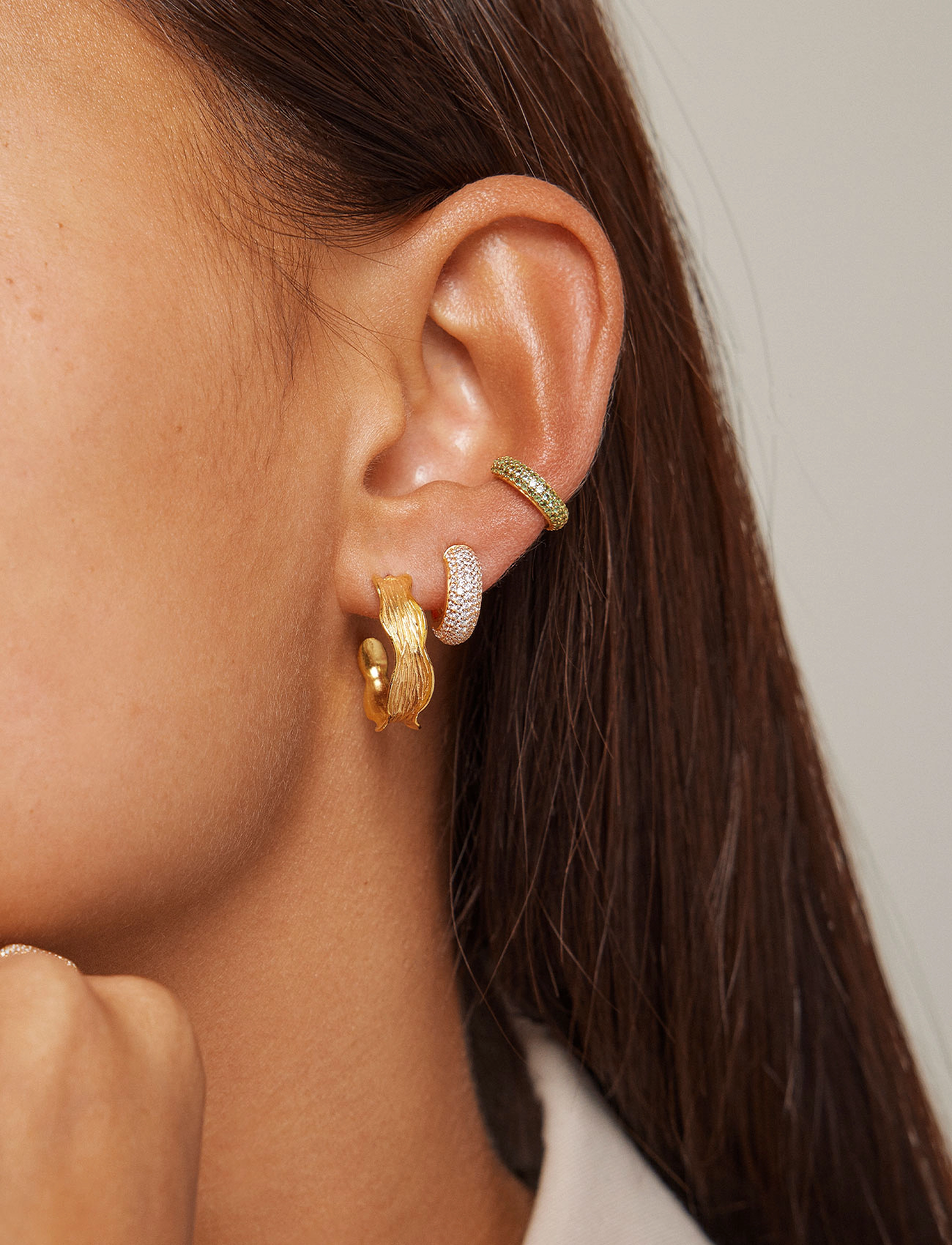 Enamel Copenhagen Ane Small Hoops, One Size, Earrings, Gold - Frauen