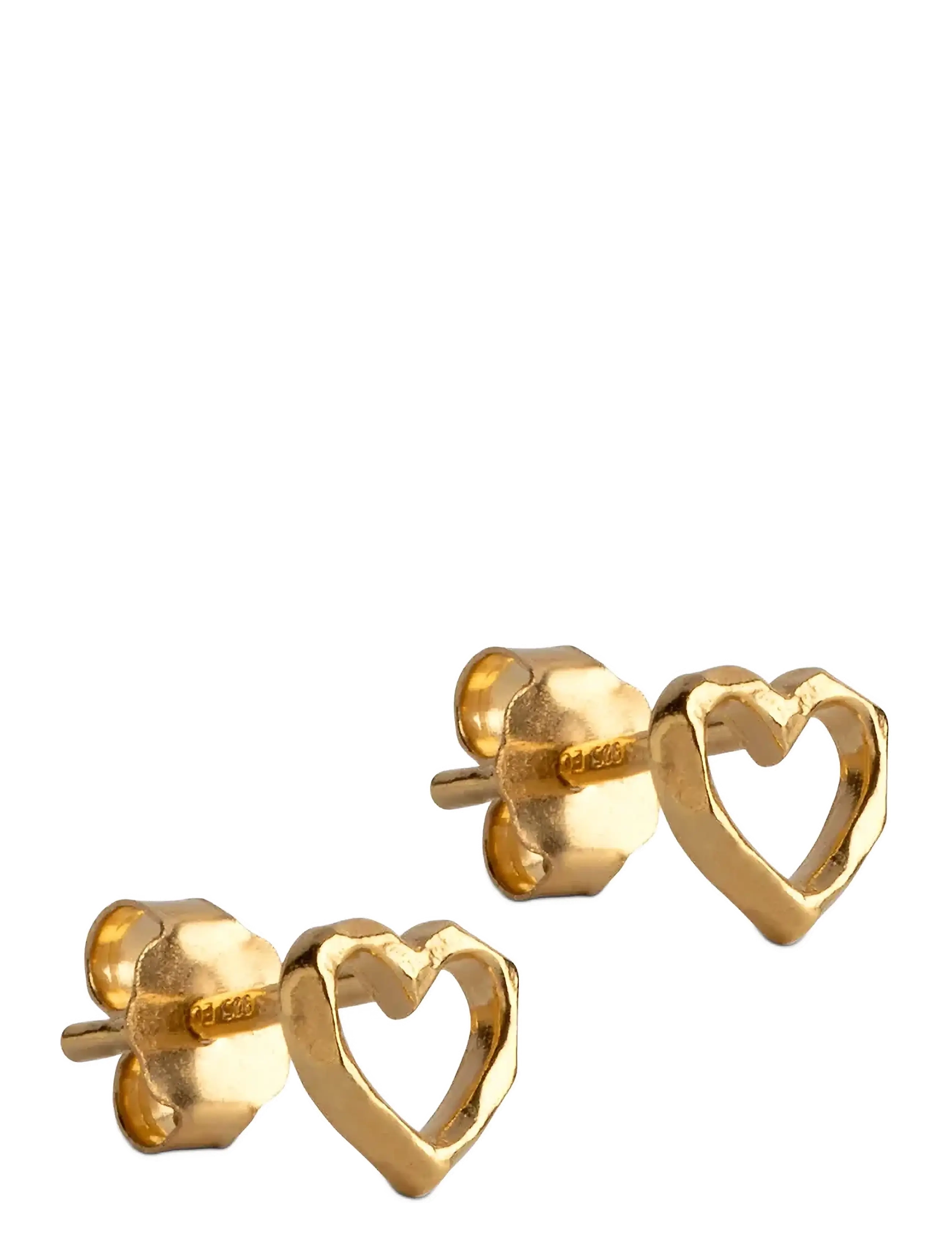 Enamel Copenhagen Organic Heart Studs - Accessoires - 925S/GP/M / gold