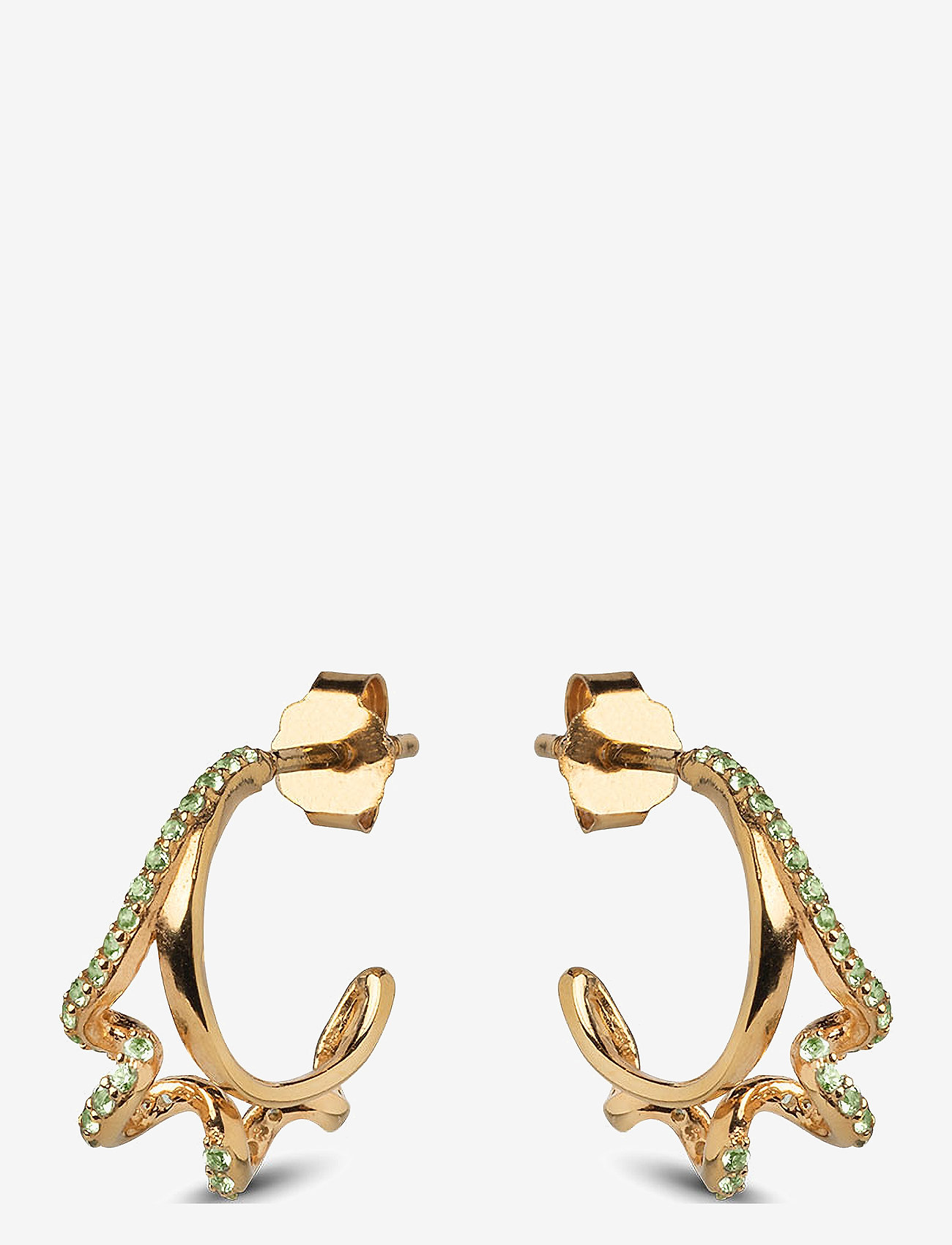 Enamel Copenhagen - Elegant Twirl Hoops - light green - 0