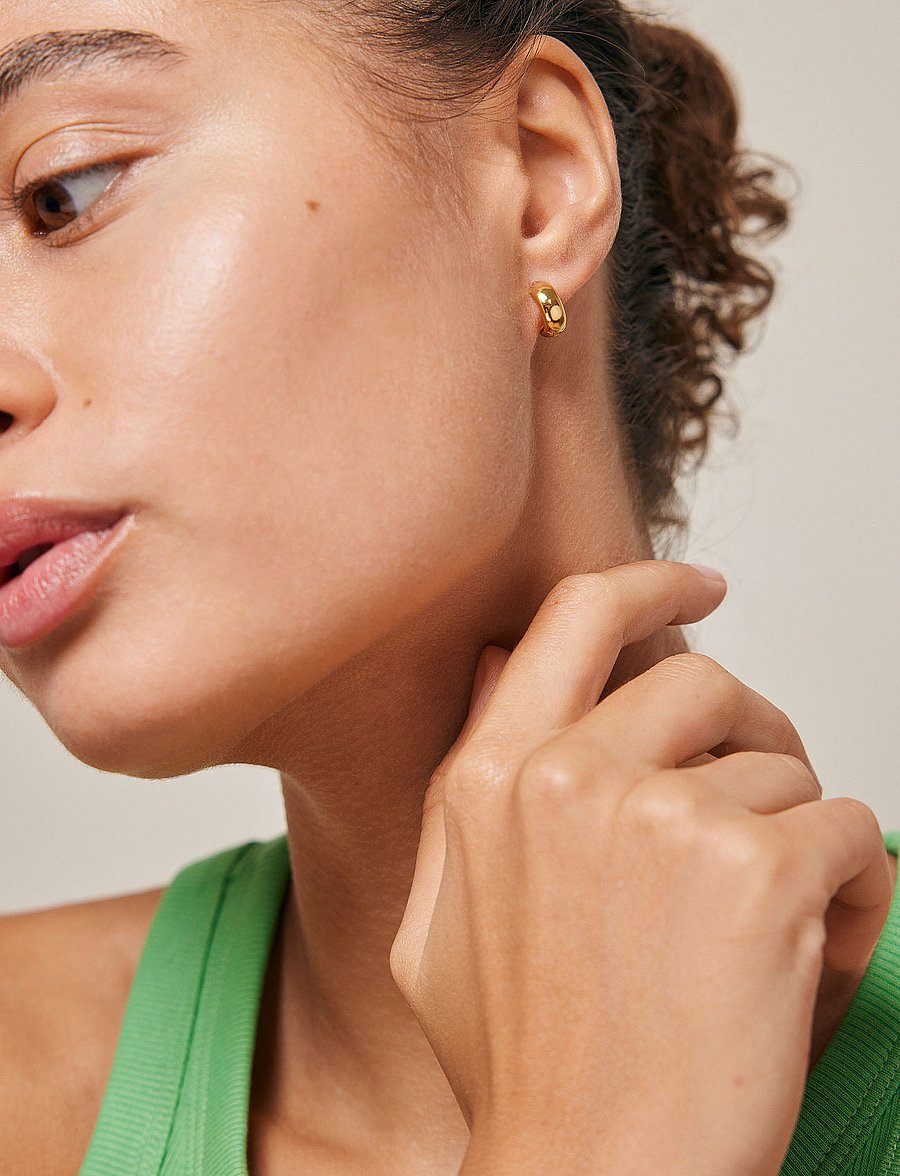 Enamel Copenhagen - Classic Wide Hoops - kreolen - gold - 0