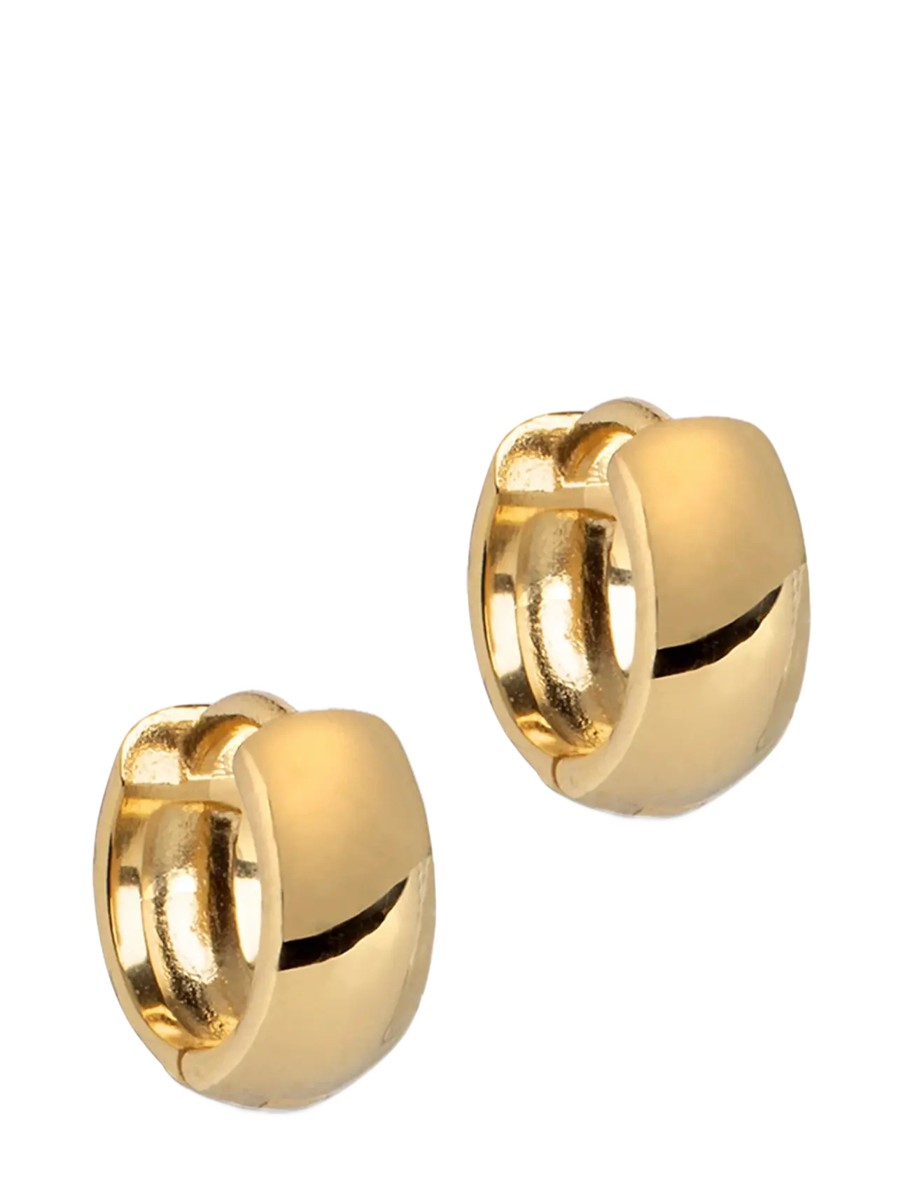 Enamel Copenhagen Hoops, Classic Wide - Basics - GOLD PLATED / gold