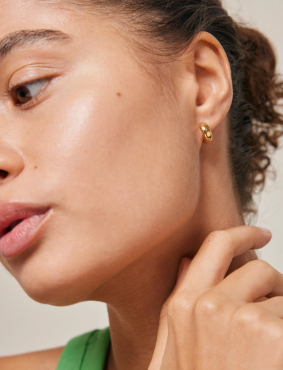Enamel Copenhagen - Hoops, Classic Wide - kreolen - gold plated - 0
