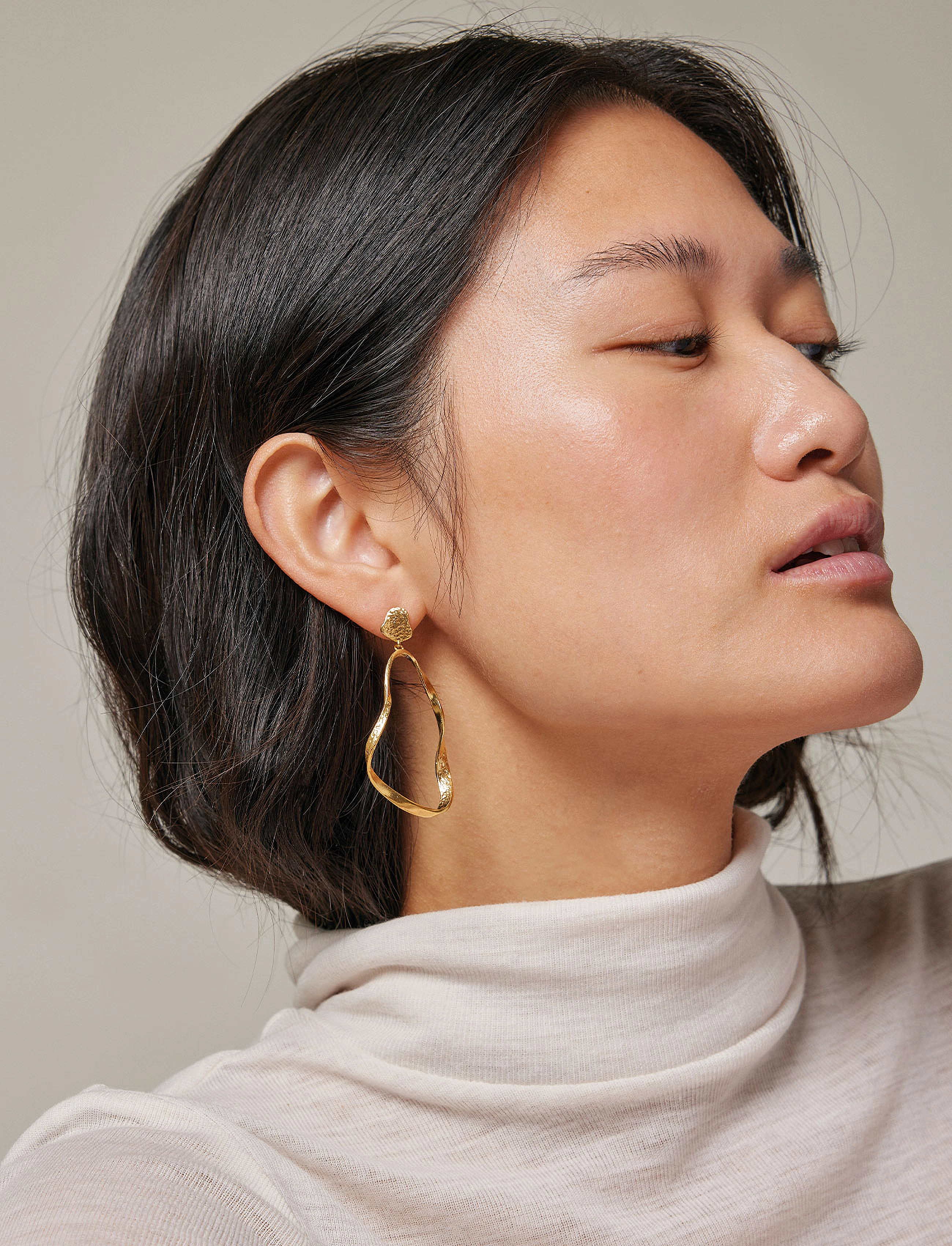 Enamel Copenhagen - Aloma Large Earring - 925s/gp/m - 1