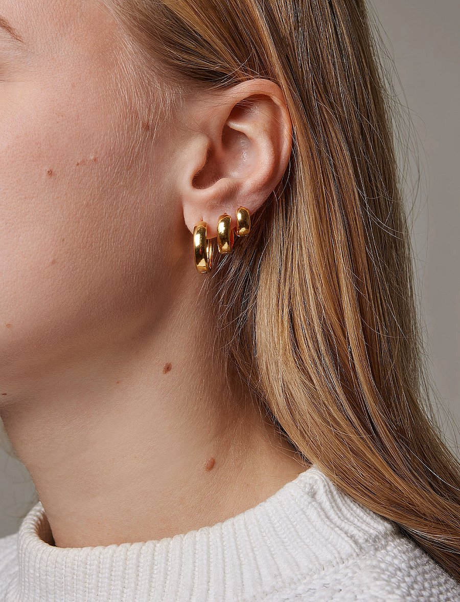 Enamel Copenhagen - Classic Wide Hoops 15 mm - kreolen - gold - 0