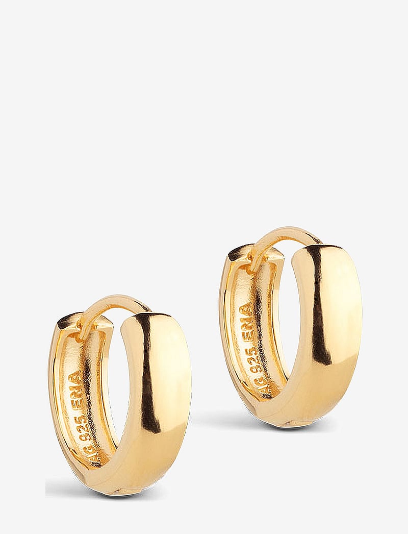 Enamel Copenhagen - Classic Wide Hoops 15 mm - hoops kõrvarõngad - gold - 1