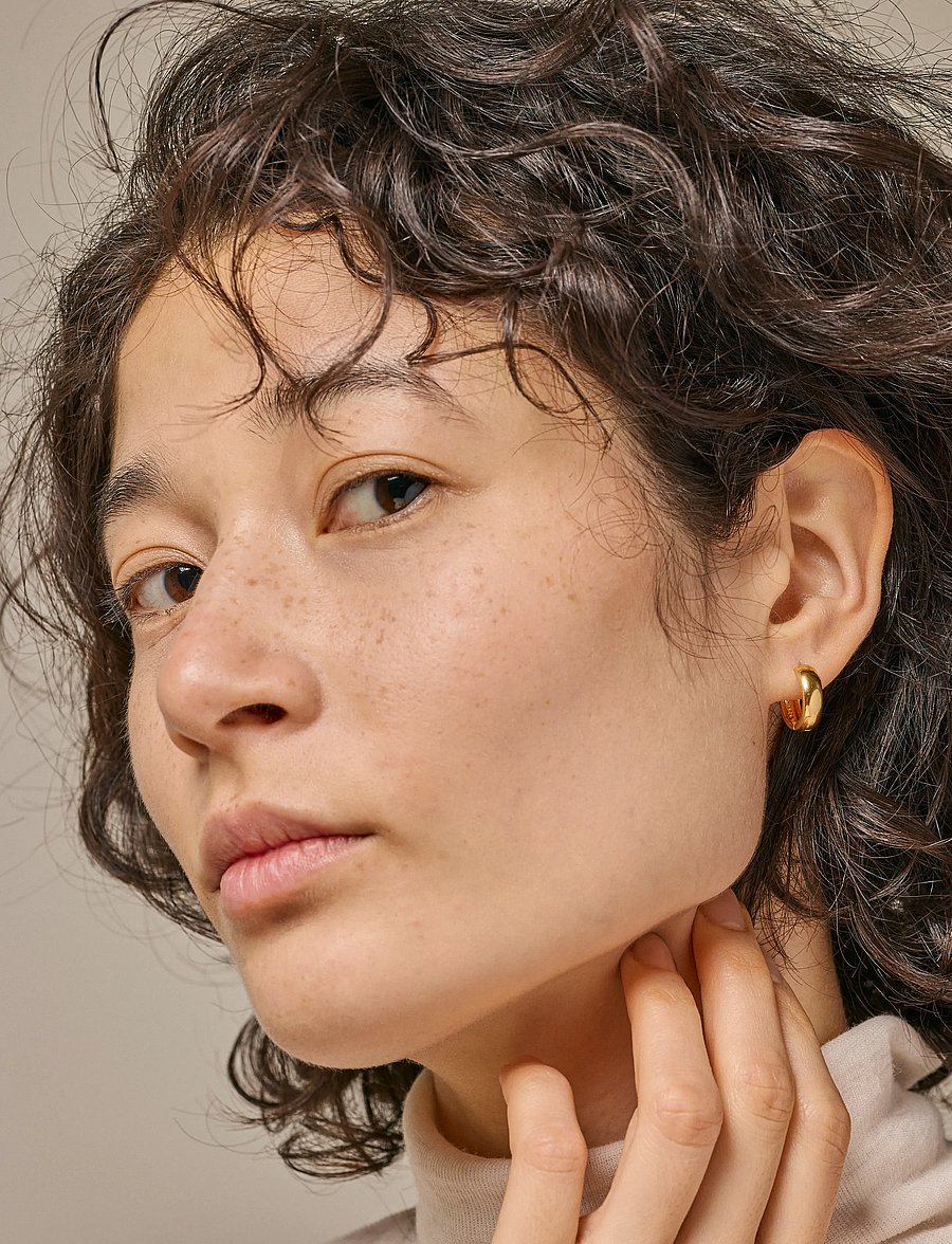 Enamel Copenhagen - Hoops, Classic Wide 15 mm - gold plated - 0