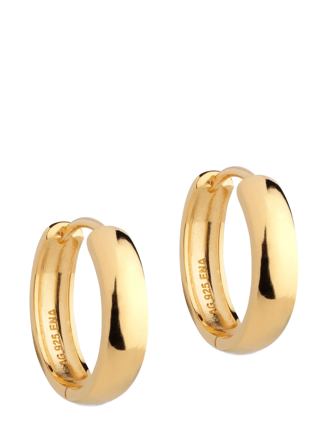 Enamel Copenhagen Hoops, Classic Wide 20 mm - Basics - GOLD PLATED / gold