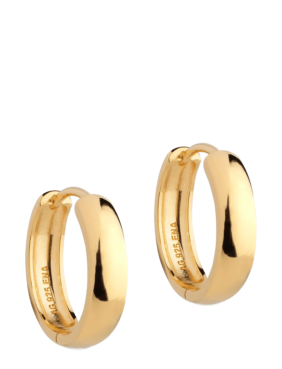 Enamel Copenhagen - Hoops, Classic Wide 20 mm - kreolen - gold plated - 1