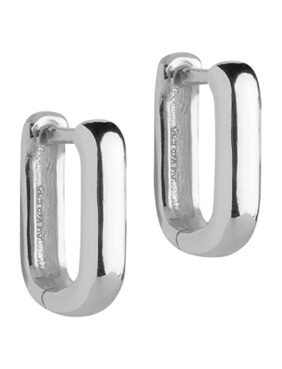 Enamel Copenhagen - Hoops, Square 12 mm - silver - 1