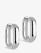 Square Hoops 18 mm - SILVER