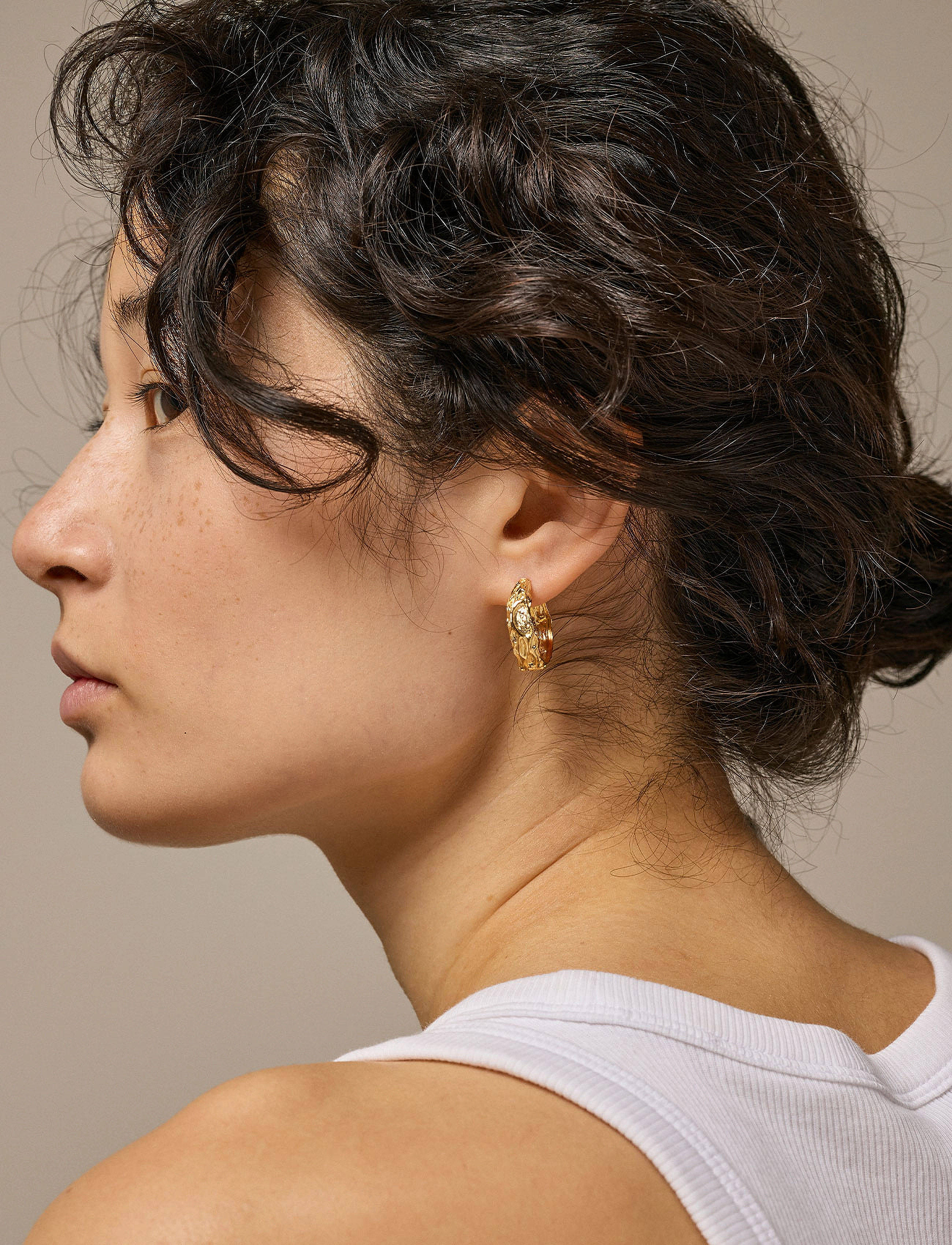 Enamel Copenhagen Nela Hoops 20 mm - Kreolen - GOLD / gold