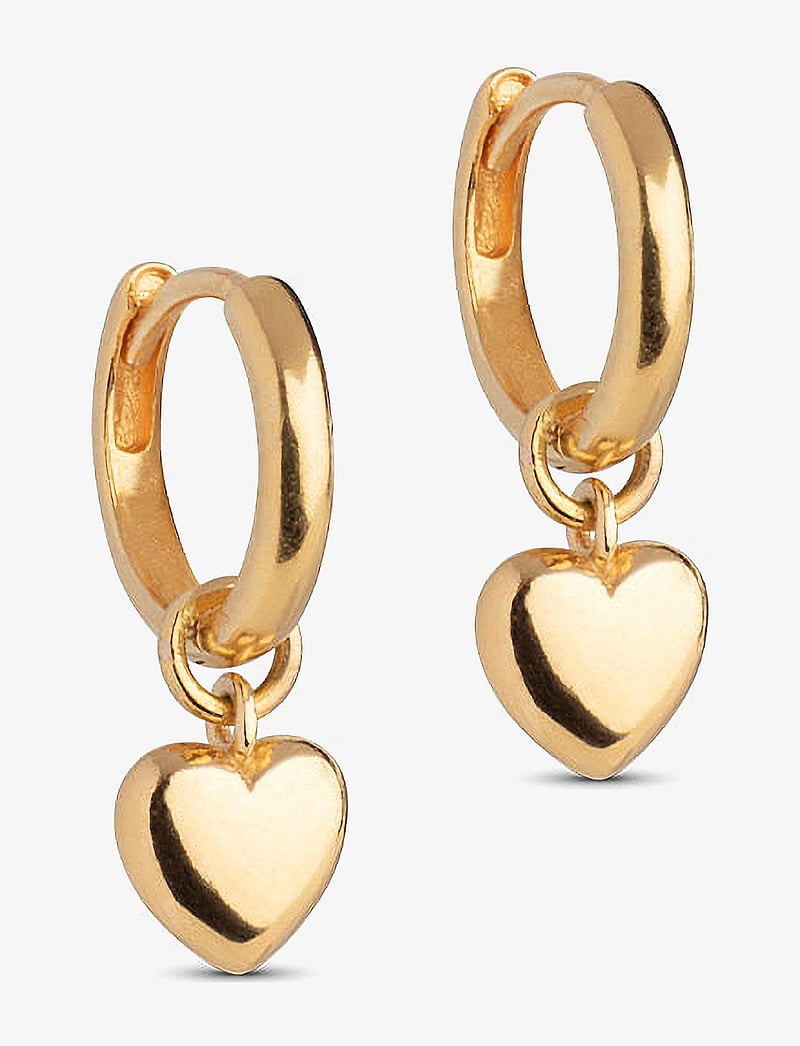 Enamel Copenhagen - Hoops, Amore - pendant earrings - gold - 1