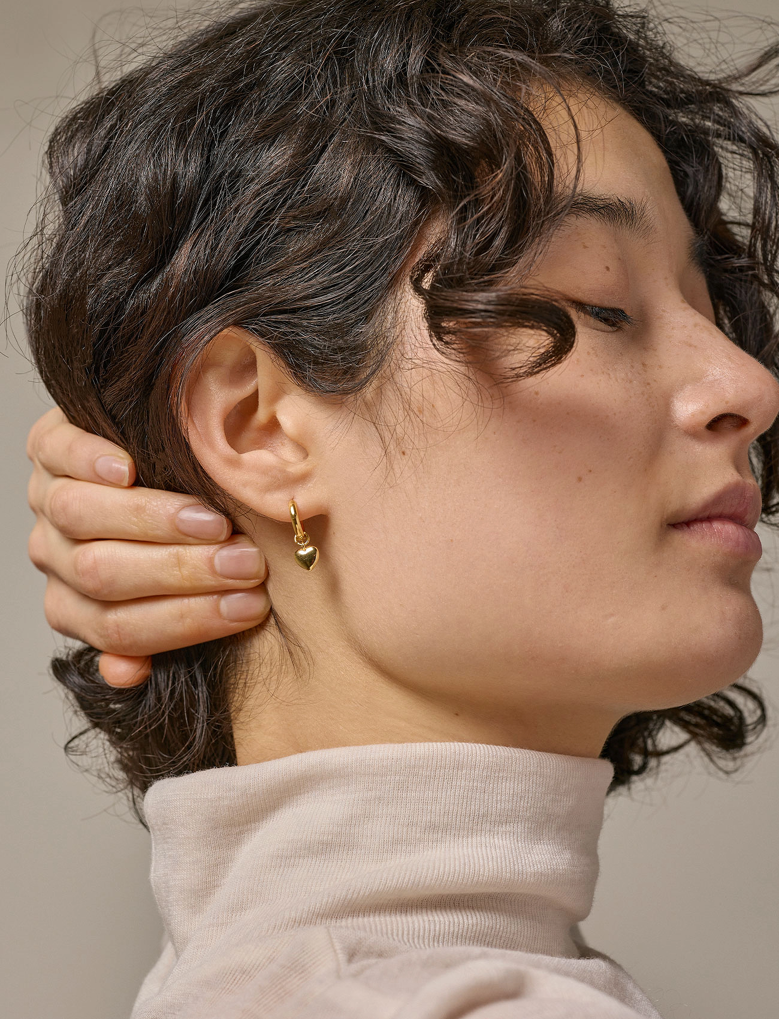 Enamel Copenhagen Hoops, Amore, One Size, Gold, Øreringe > Øreringe Med Vedhæng, Dame
