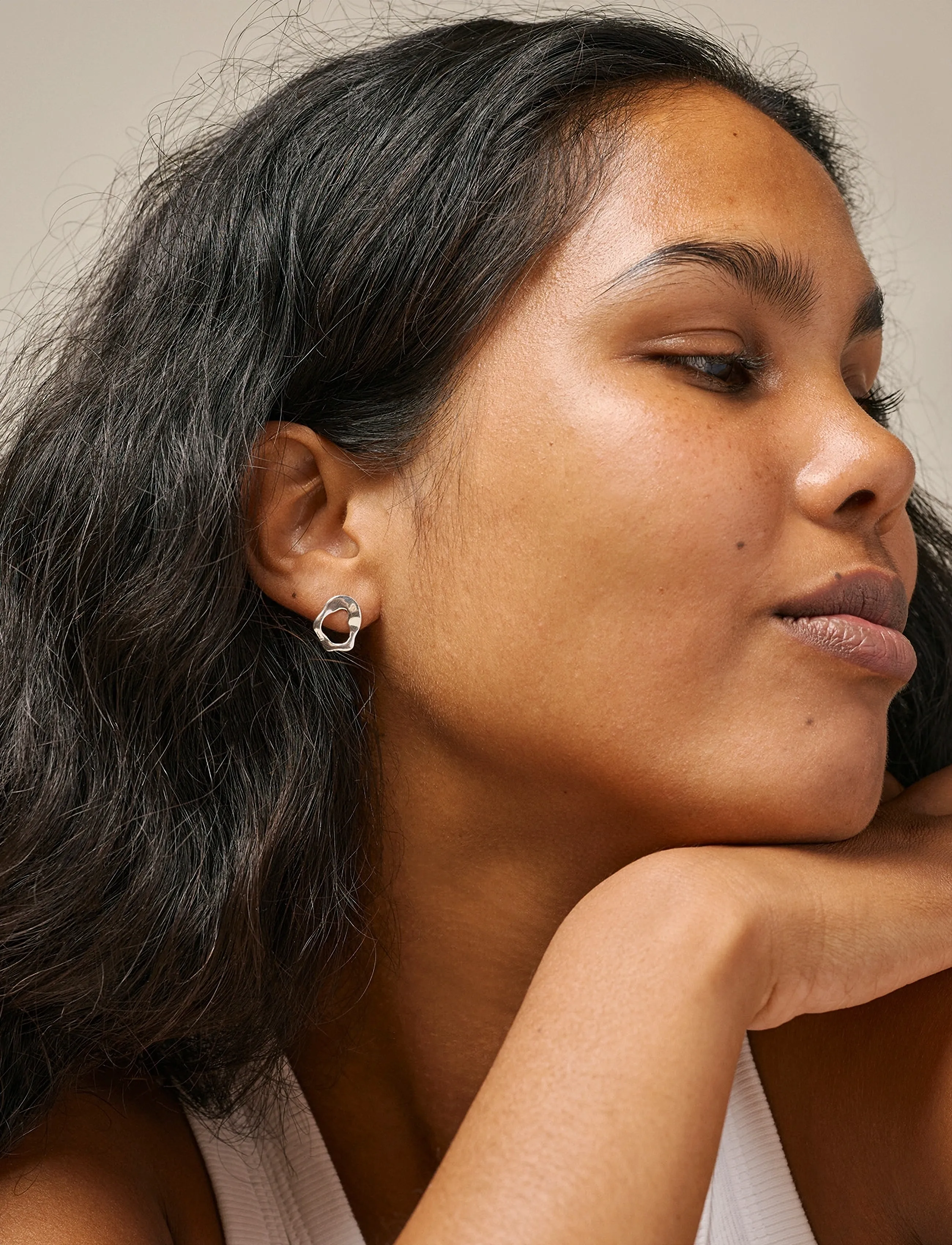 Enamel Copenhagen Studs, Daphne - Earrings - 925S / silver