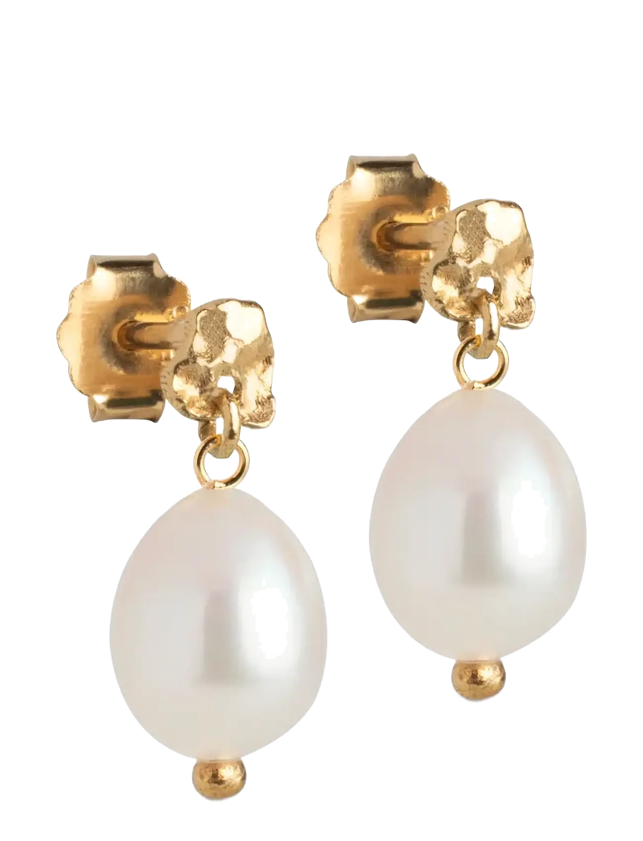 Enamel Copenhagen Poe Pearl Studs - Schmuck - PEARLS / gold