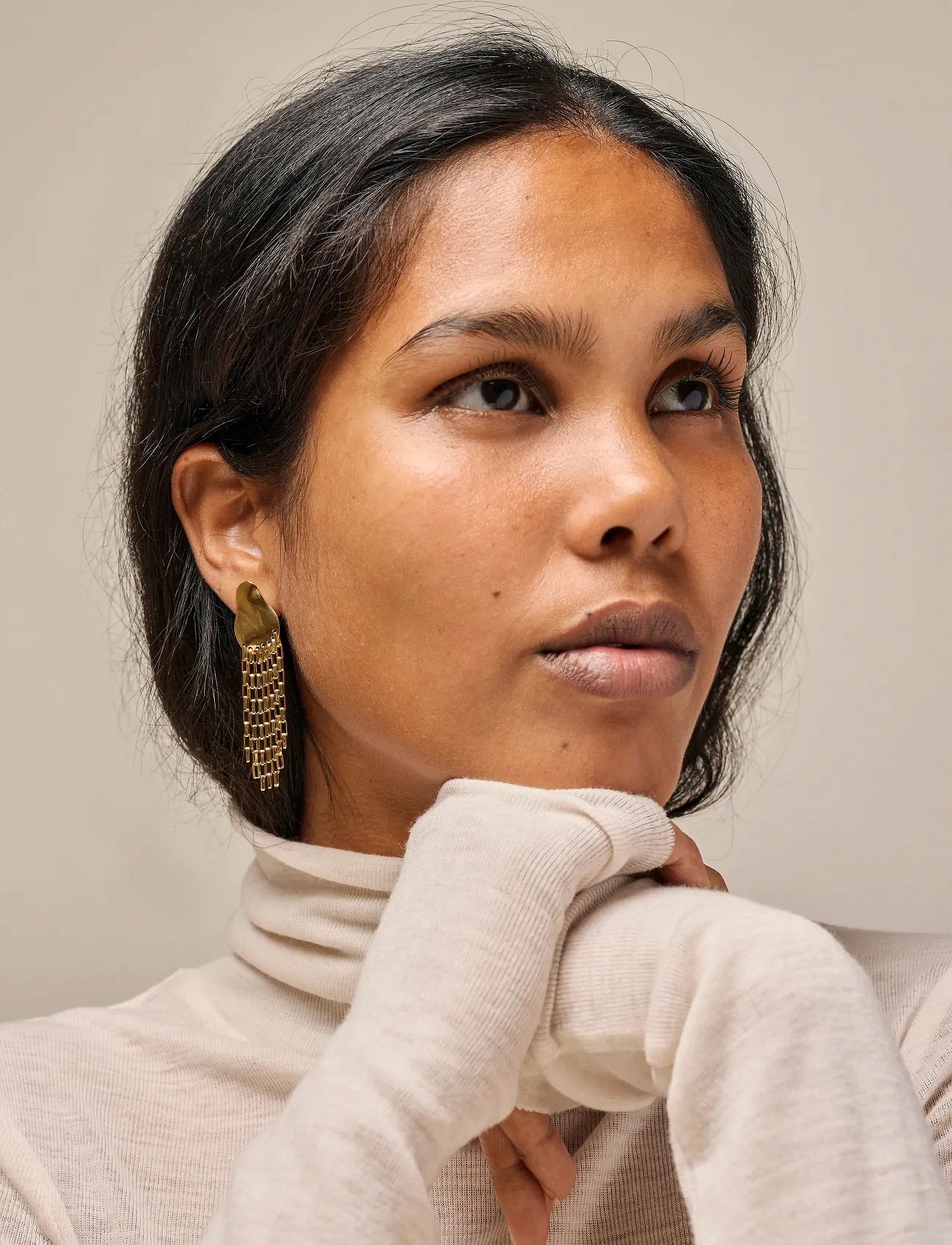 Enamel Copenhagen Earrings, Solange, One Size, Gold, Earrings > Statement Earrings, Dame