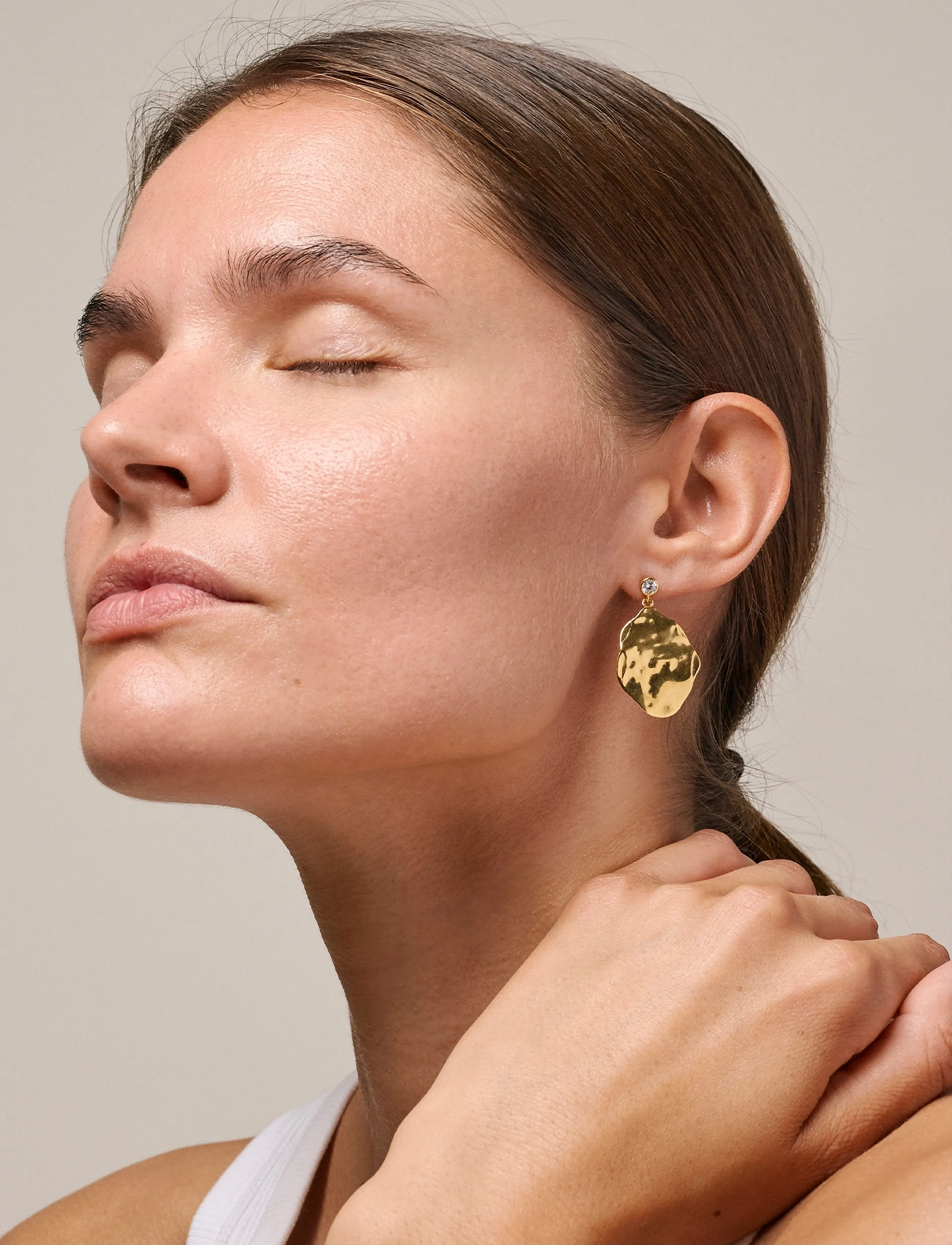 Enamel Copenhagen Earrings, Marissa, One Size, Gold, Earrings > Statement Earrings, Dame