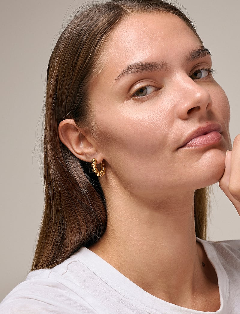 Enamel Copenhagen - Hoops, Ball Chunky - hoops kõrvarõngad - 925s/gp - 0