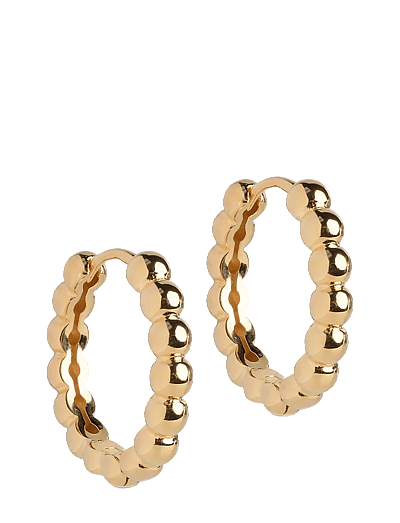 Enamel Copenhagen Hoops, Ball Large - Jewellery - 925S/GP / gold