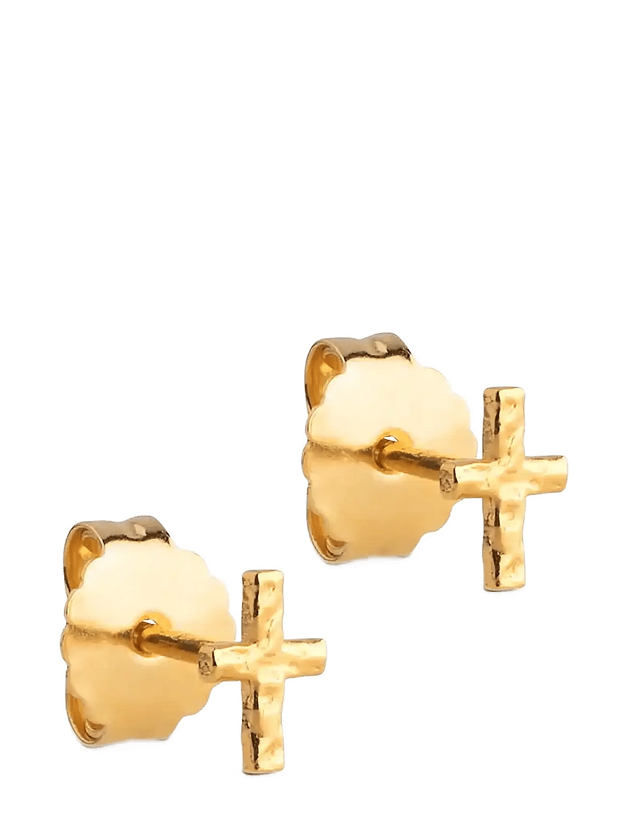 Enamel Copenhagen - Protective Cross Studs - nappikorvakorut - 925s/gp - 1