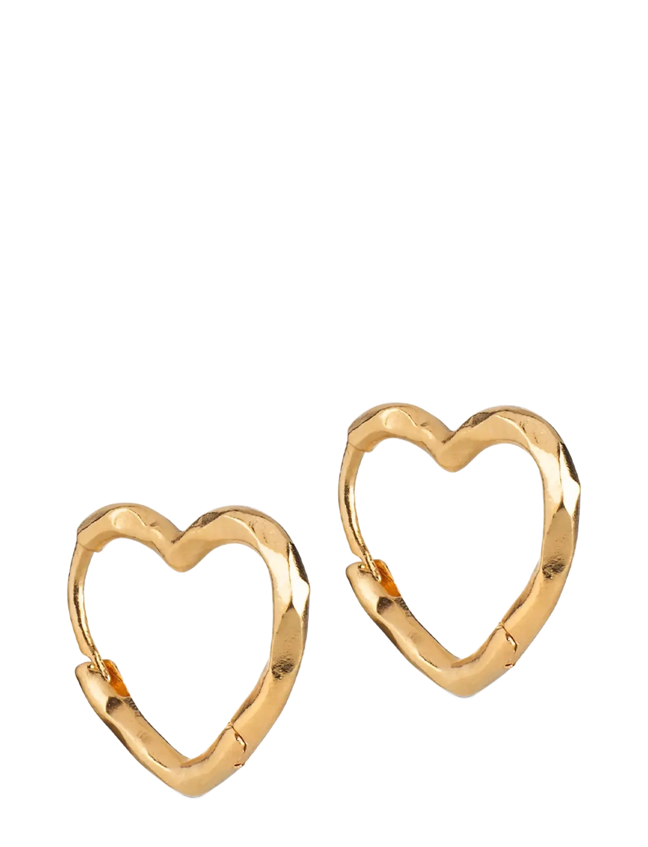 Enamel Copenhagen Hoops, Organic Heart Small - Basics - GOLD PLATED / gold