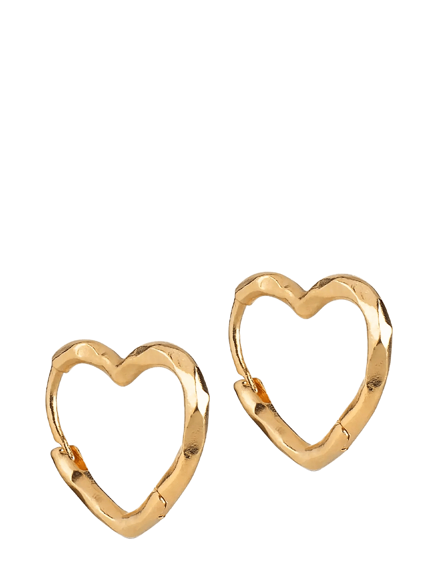 Enamel Copenhagen - Hoops, Organic Heart Small - kreolen - gold plated - 1