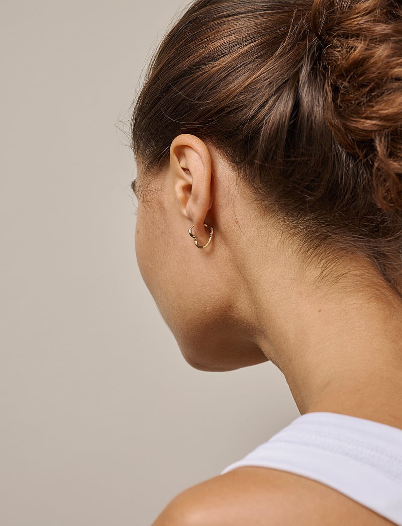 Enamel Copenhagen - Organic Heart Small Hoops - hoops - 925s/gp/m - 0