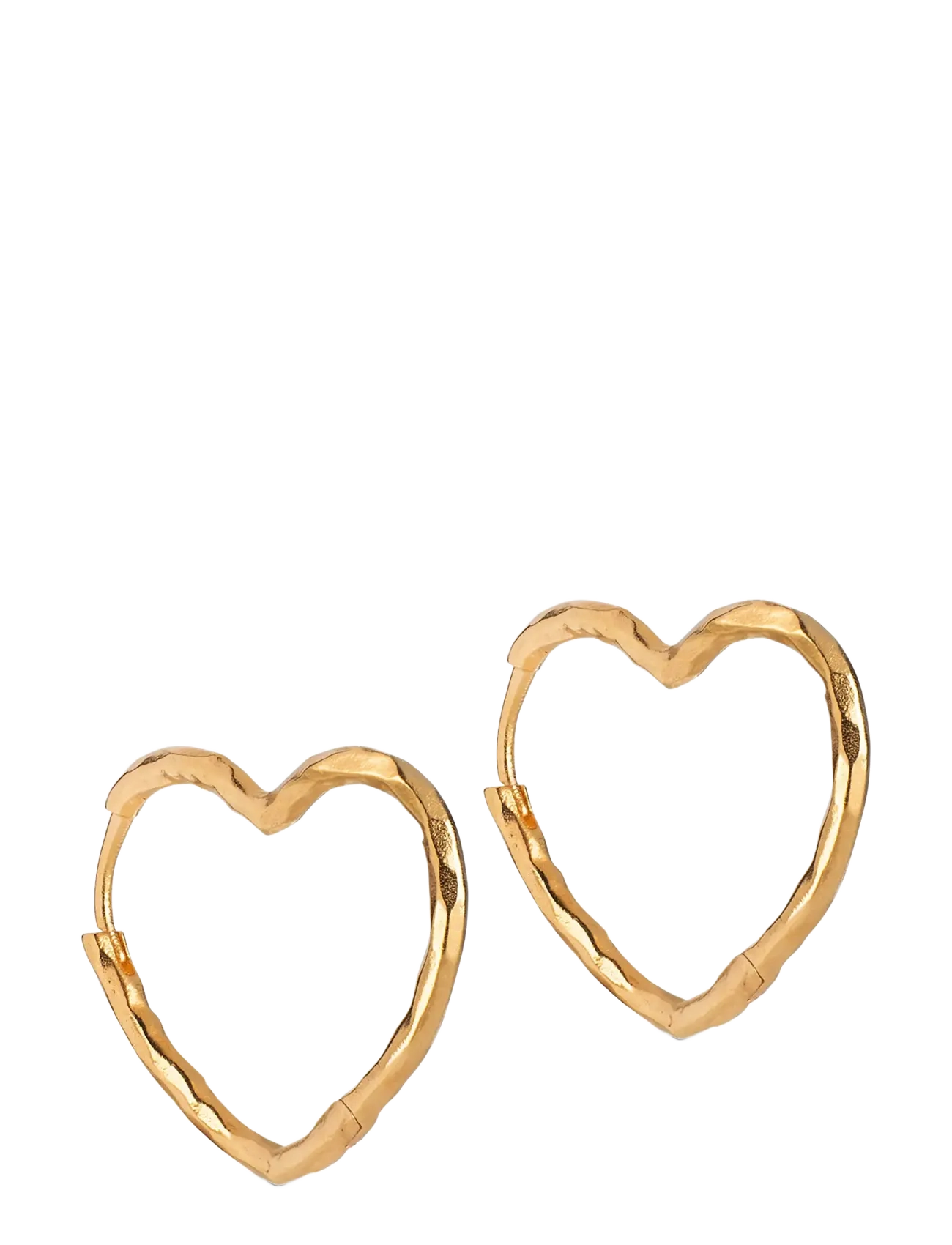 Enamel Copenhagen Hoops, Organic Heart Medium - Basics - GOLD PLATED / gold