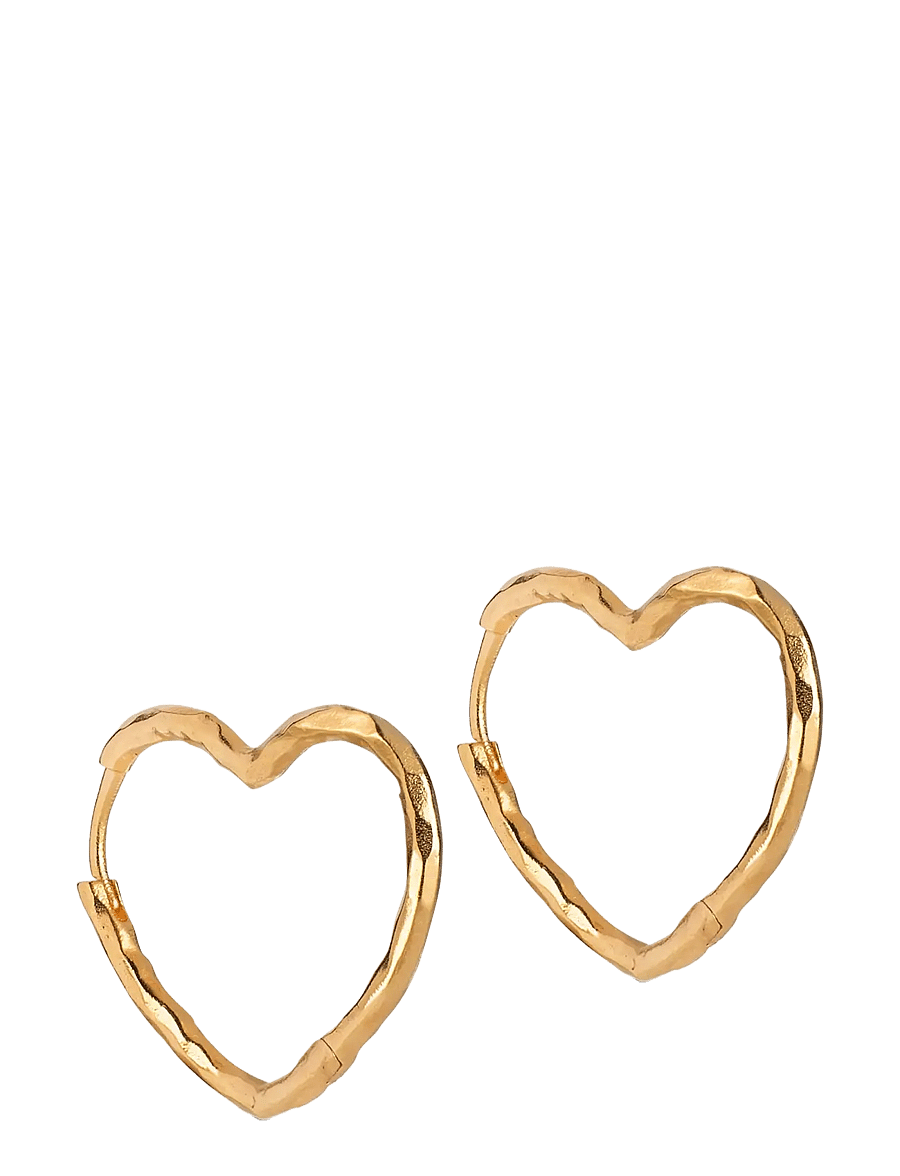 Enamel Copenhagen - Hoops, Organic Heart Medium - kreolen - gold plated - 1