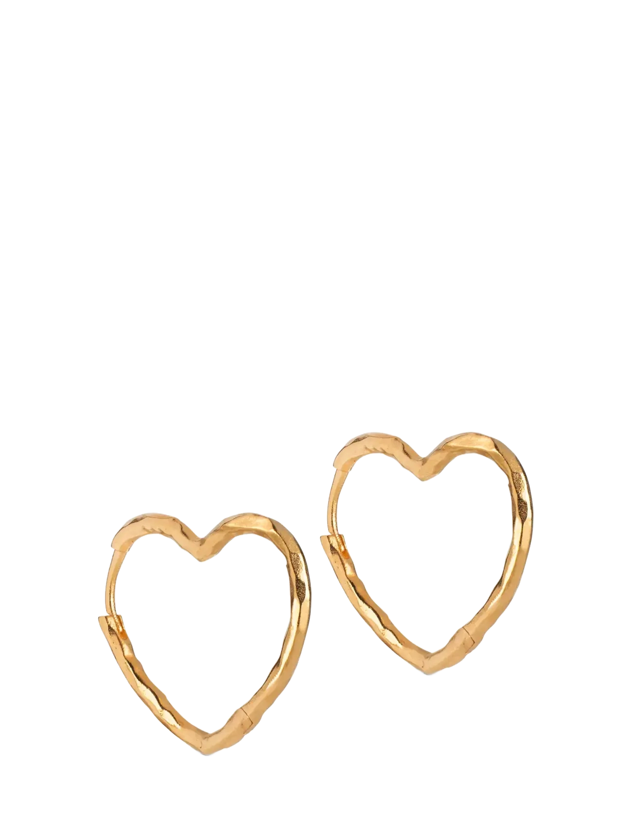 Enamel Copenhagen Organic Heart Medium Hoops - Schmuck - 925S/GP/M / gold
